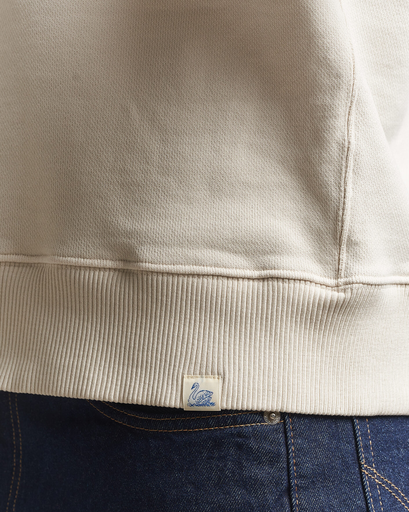 Hombres | Jerséis y prendas de punto | Merz b. Schwanen | Classic Fit Authentic Fleece Sweatshirt Nature