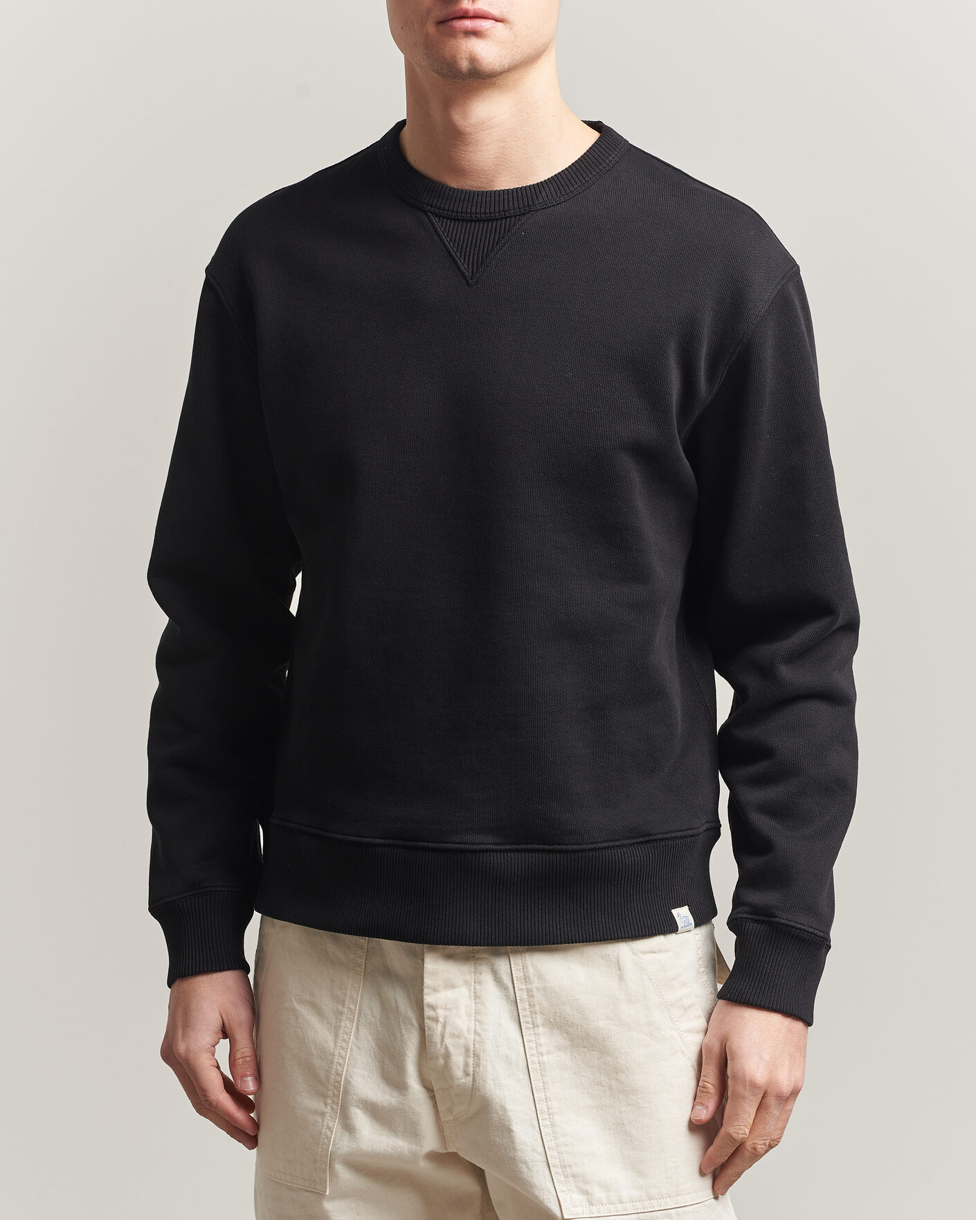 Hombres | Jerséis y prendas de punto | Merz b. Schwanen | Classic Fit Authentic Fleece Sweatshirt Black