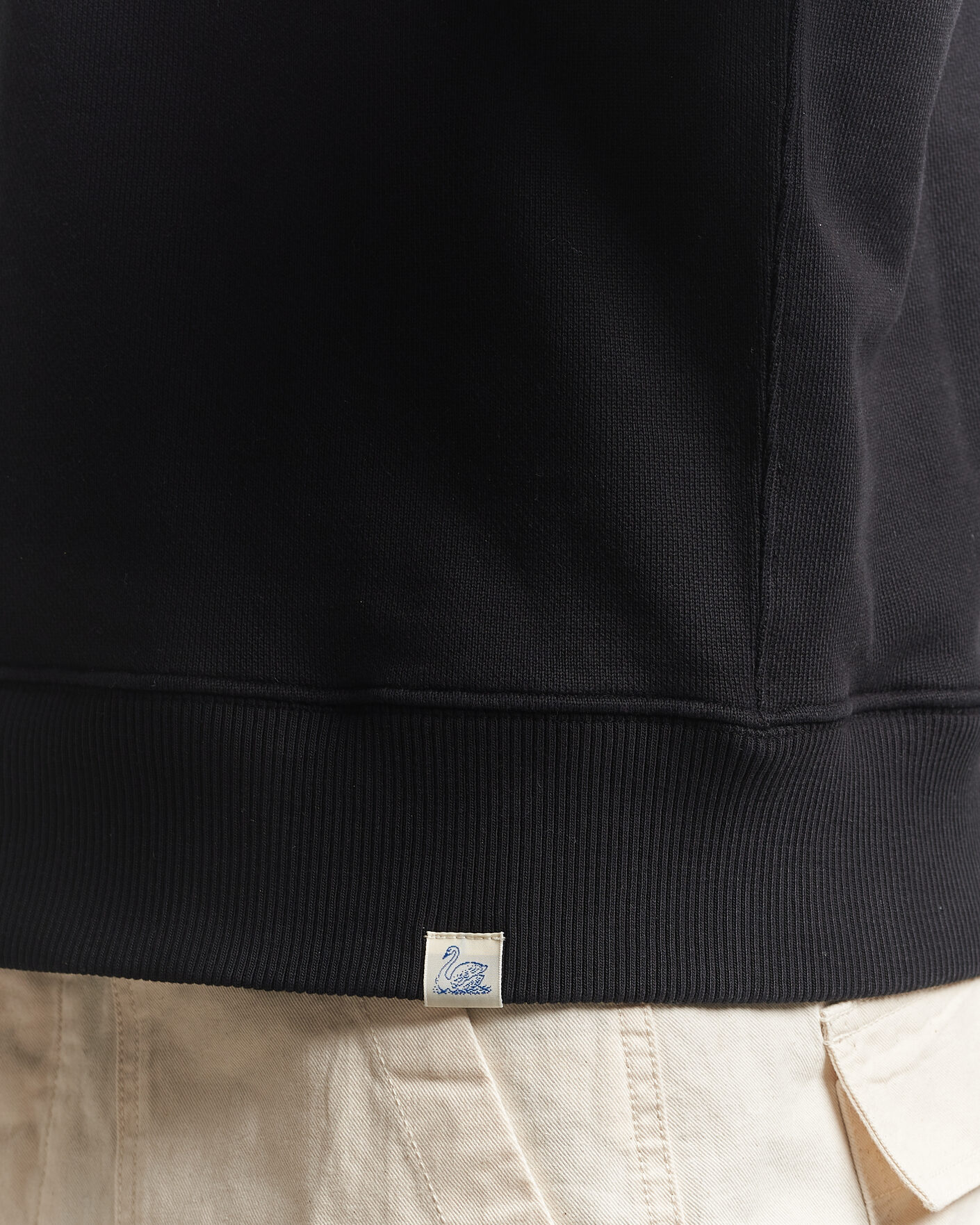 Hombres | Jerséis y prendas de punto | Merz b. Schwanen | Classic Fit Authentic Fleece Sweatshirt Black