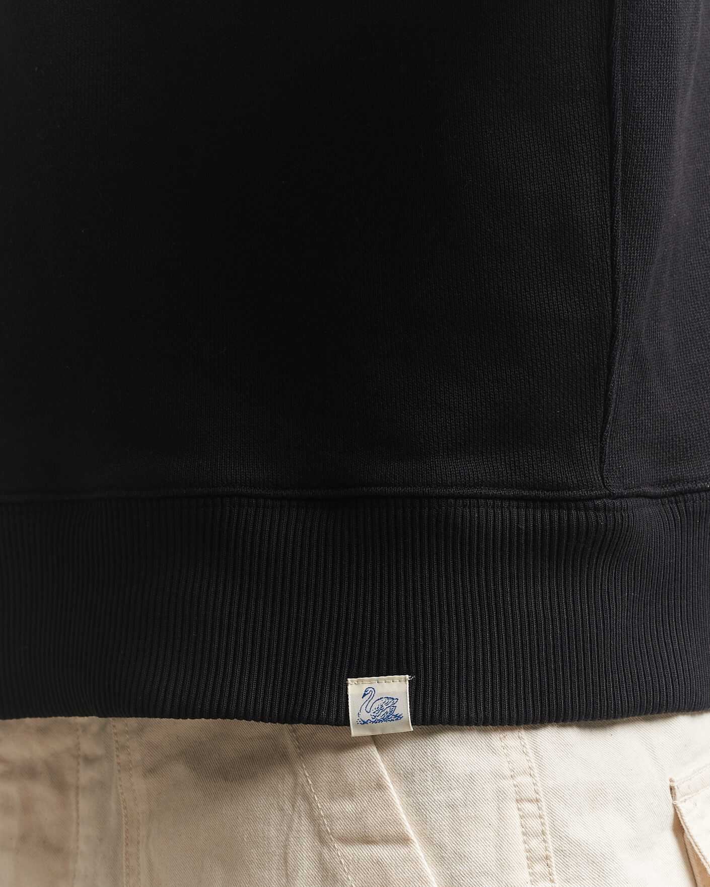 Hombres | Jerséis y prendas de punto | Merz b. Schwanen | Classic Fit Authentic Fleece Half Zip Black