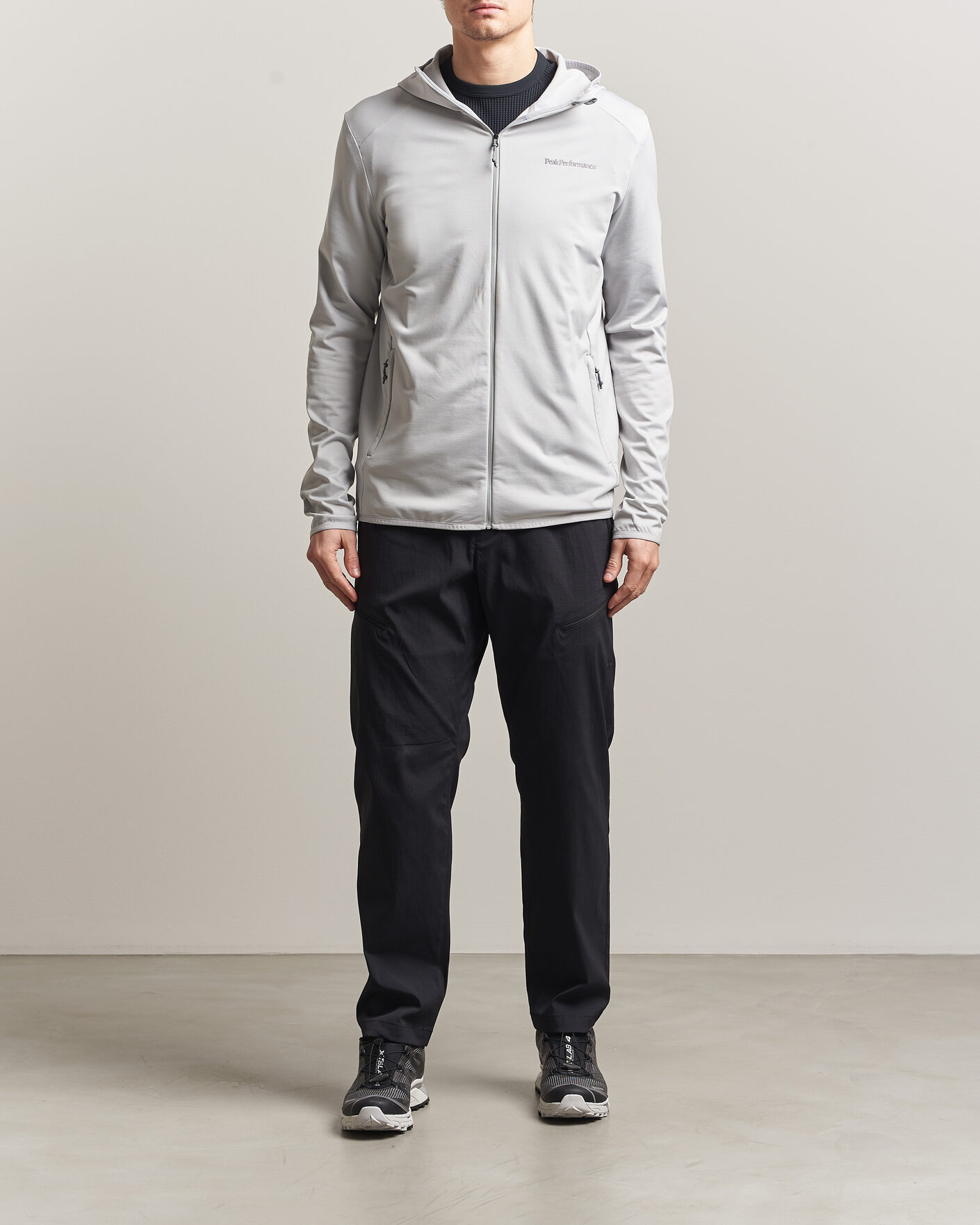 Hombres | Jerséis y prendas de punto | Peak Performance | Light Hooded Full Zip Summit Smoke
