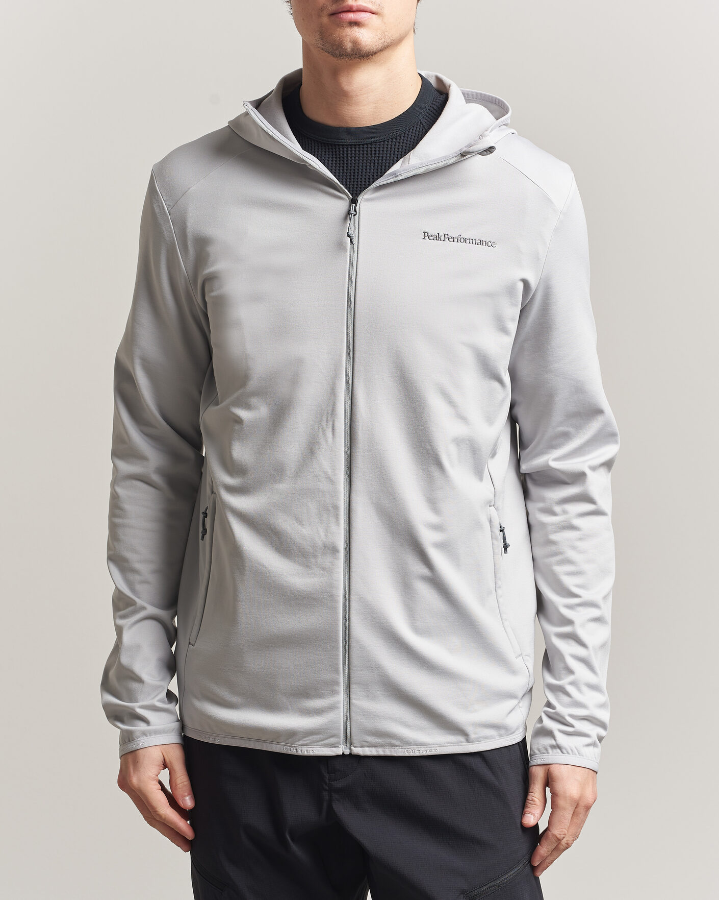 Hombres | Jerséis y prendas de punto | Peak Performance | Light Hooded Full Zip Summit Smoke