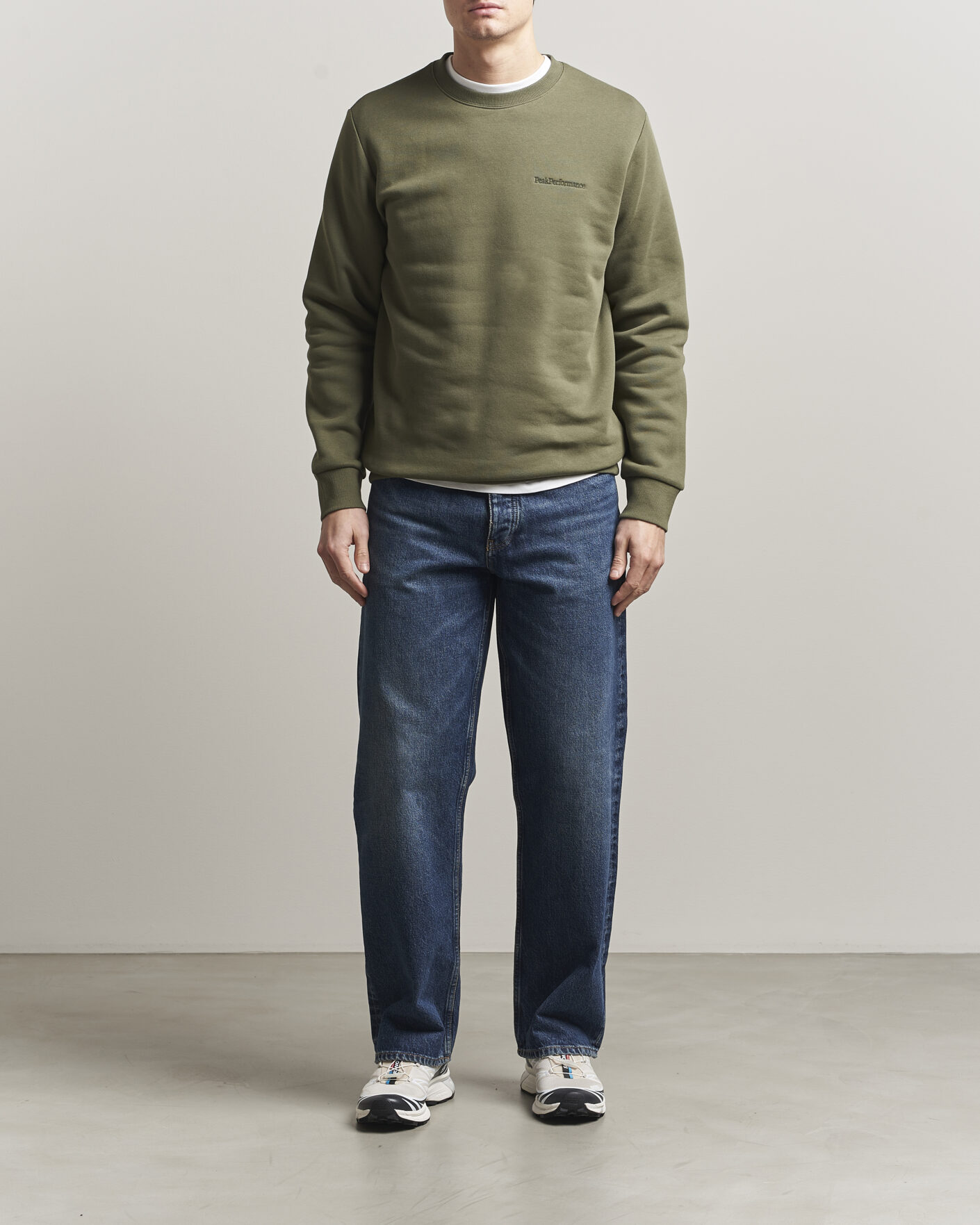 Hombres | Jerséis y prendas de punto | Peak Performance | Original Crew Neck Sweatshirt Pine Needle