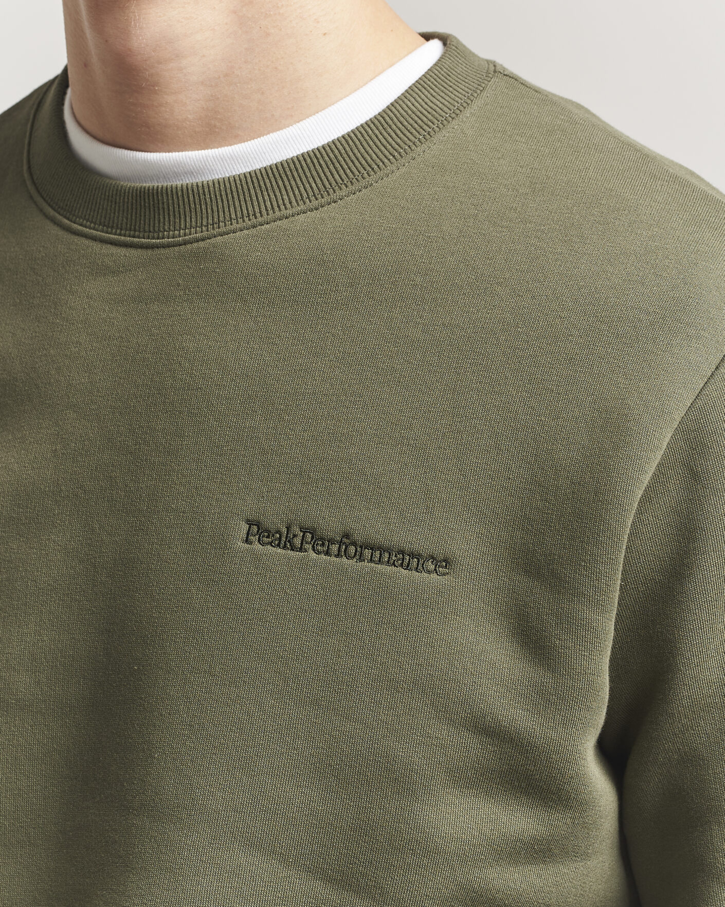 Hombres | Jerséis y prendas de punto | Peak Performance | Original Crew Neck Sweatshirt Pine Needle