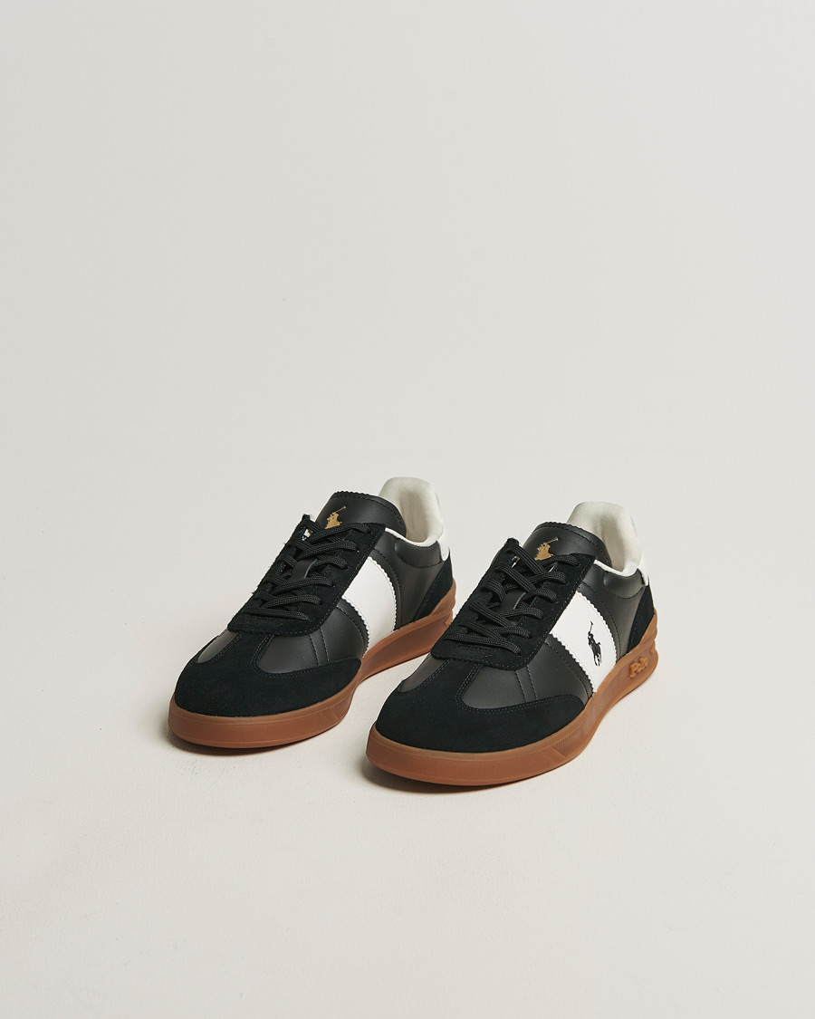 Hombres | Zapatillas | Polo Ralph Lauren | Aera Leather/Suede Sneakers Black/White