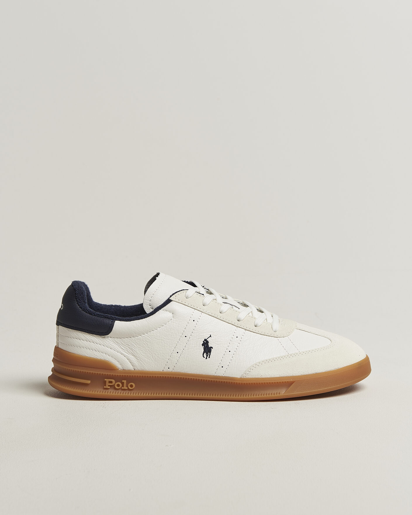 Hombres | Zapatillas | Polo Ralph Lauren | Aera Leather Sneakers Deckwash White/Navy