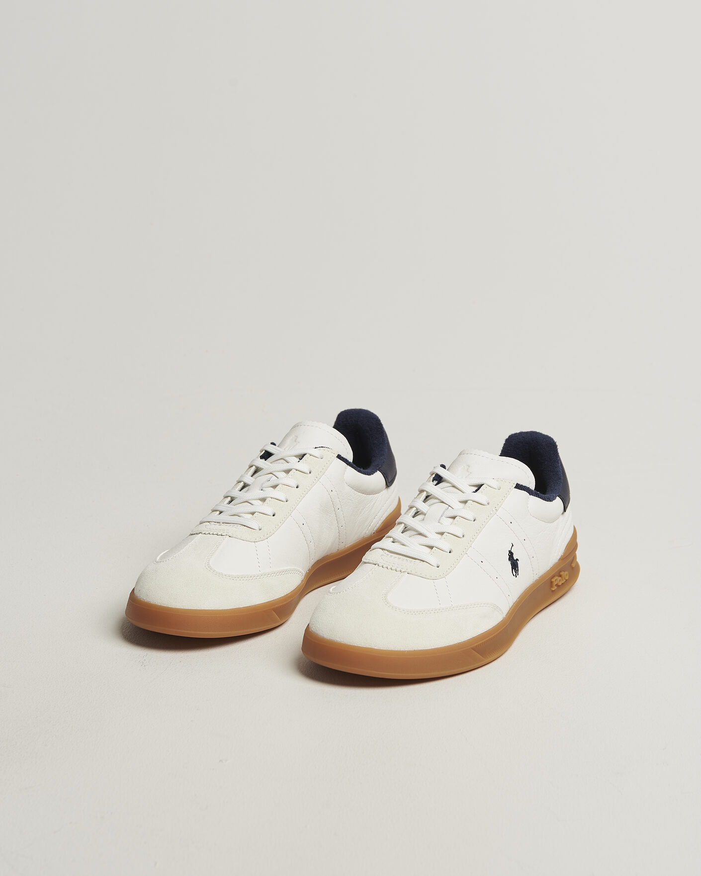 Hombres | Zapatillas | Polo Ralph Lauren | Aera Leather Sneakers Deckwash White/Navy