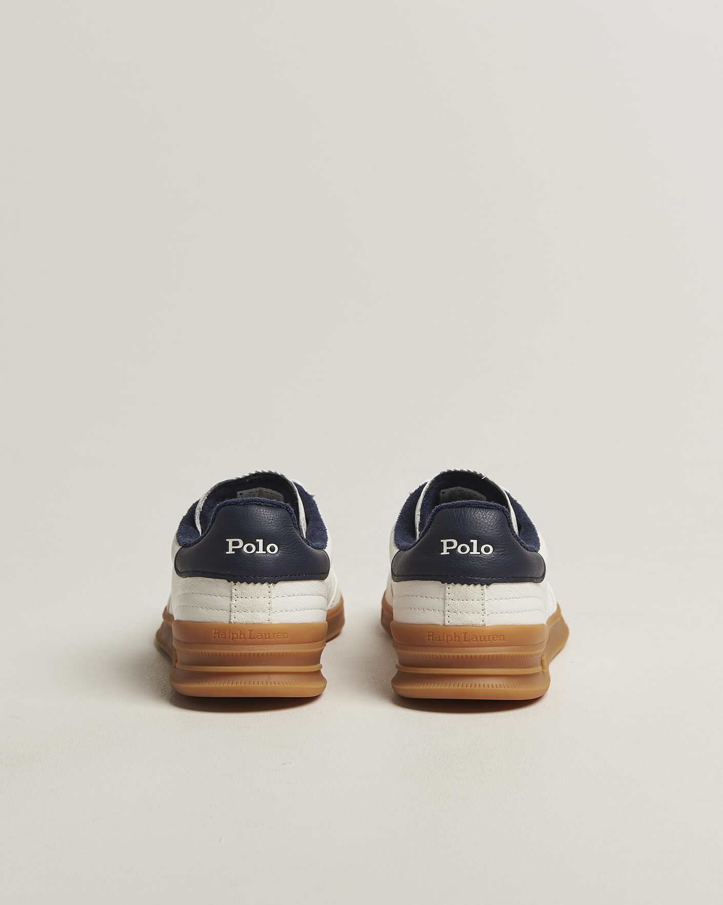 Hombres | Zapatillas | Polo Ralph Lauren | Aera Leather Sneakers Deckwash White/Navy