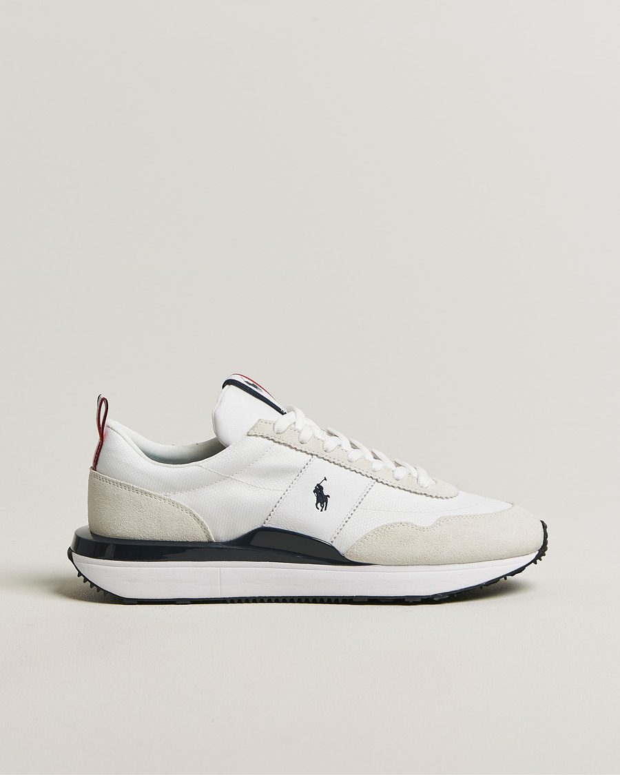 Hombres | Zapatillas | Polo Ralph Lauren | Train 89 Suede Sneakers White/Navy/Red