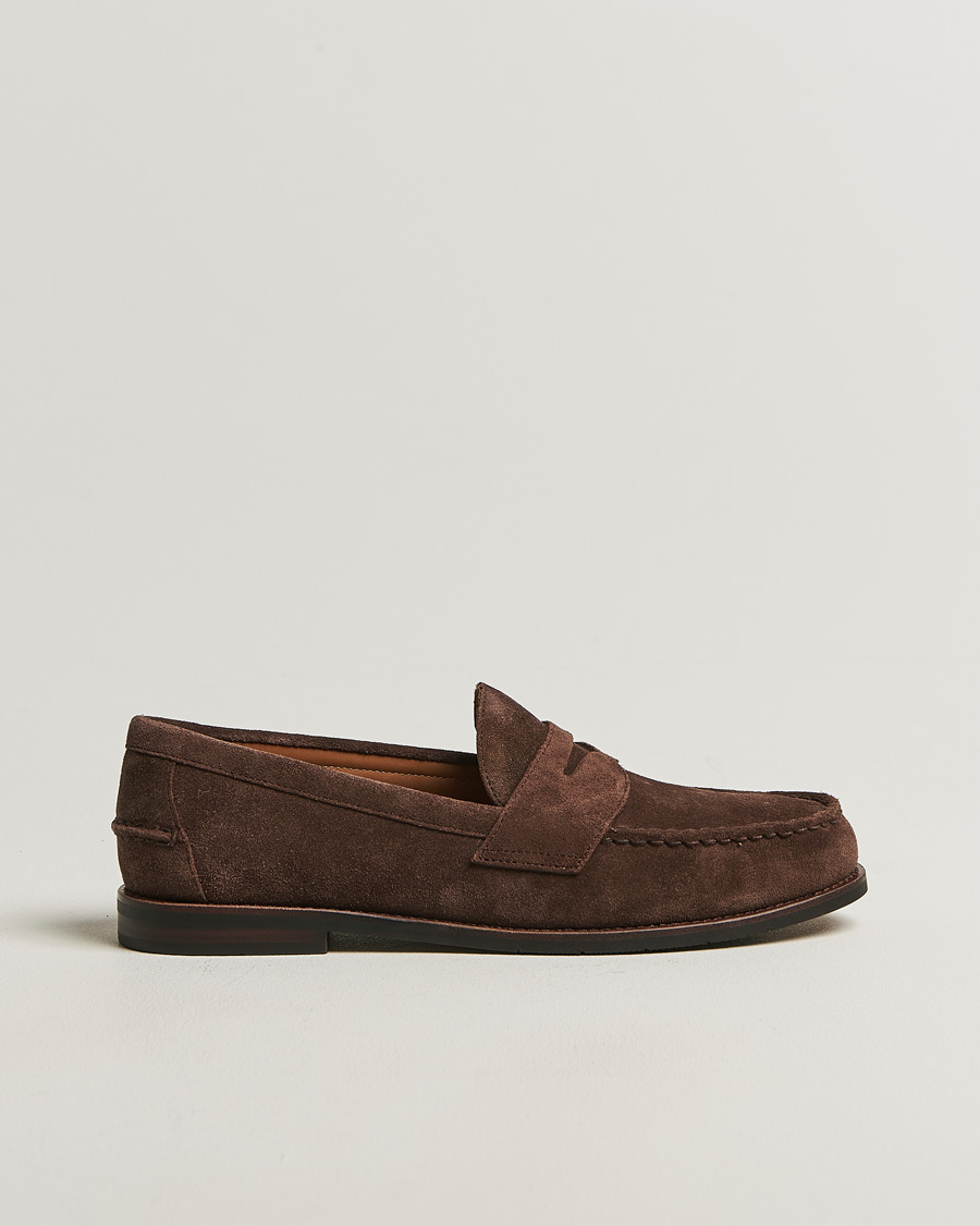 Hombres | Mocasines | Polo Ralph Lauren | Alston Suede Penny Loafers Dark Brown