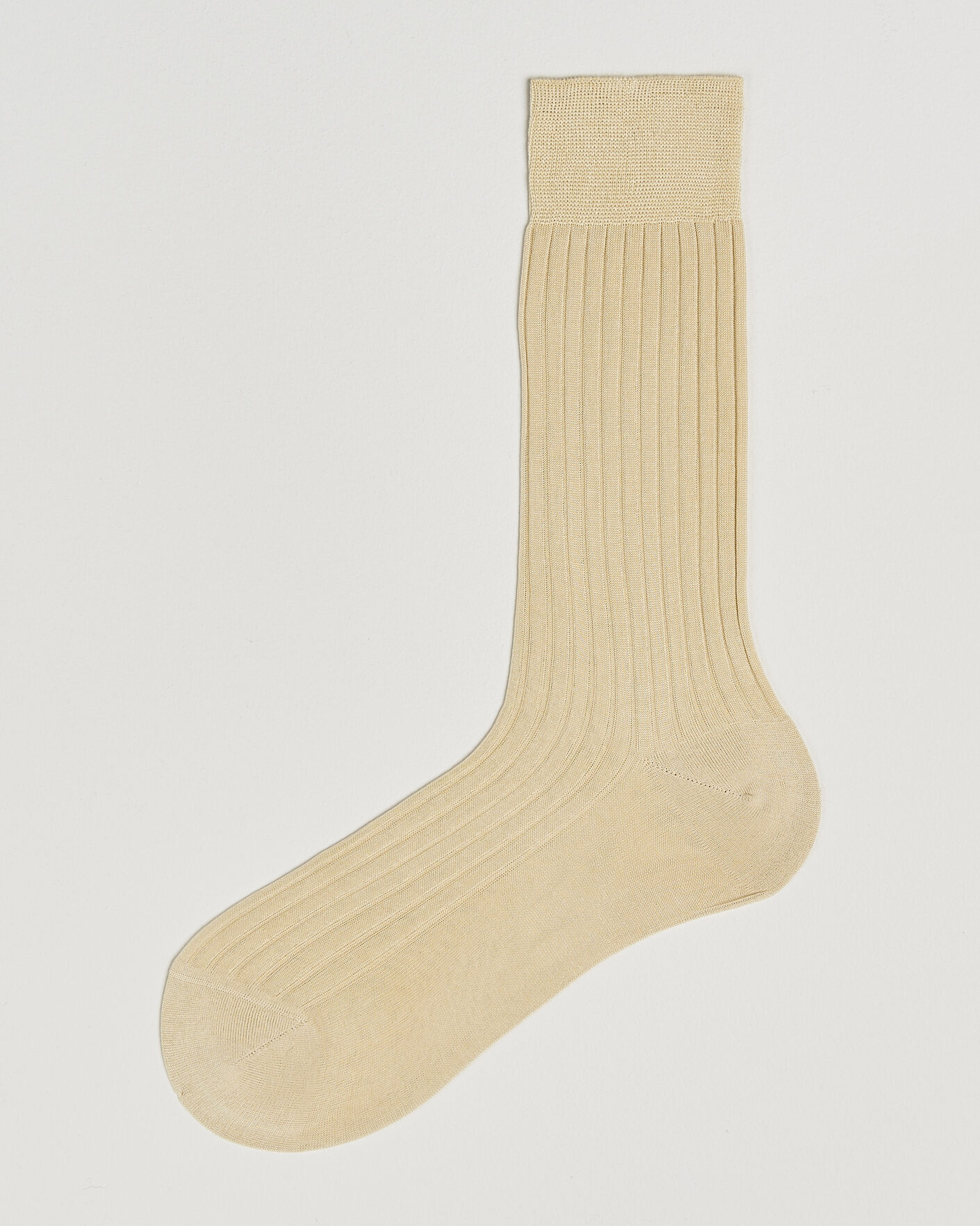 Hombres | Ropa interior y calcetines | Bresciani | Cotton Ribbed Short Socks Beige