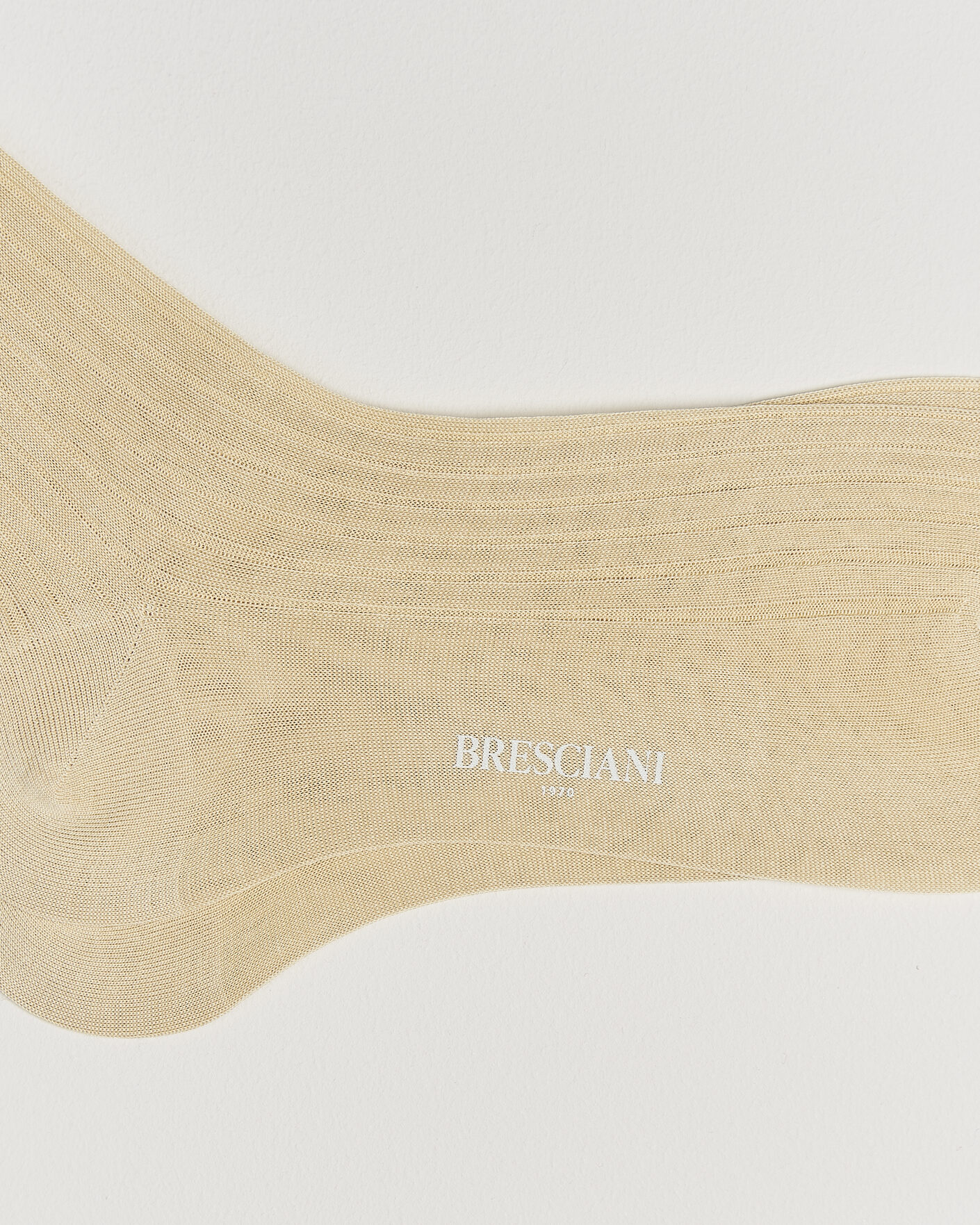 Hombres | Ropa interior y calcetines | Bresciani | Cotton Ribbed Short Socks Beige