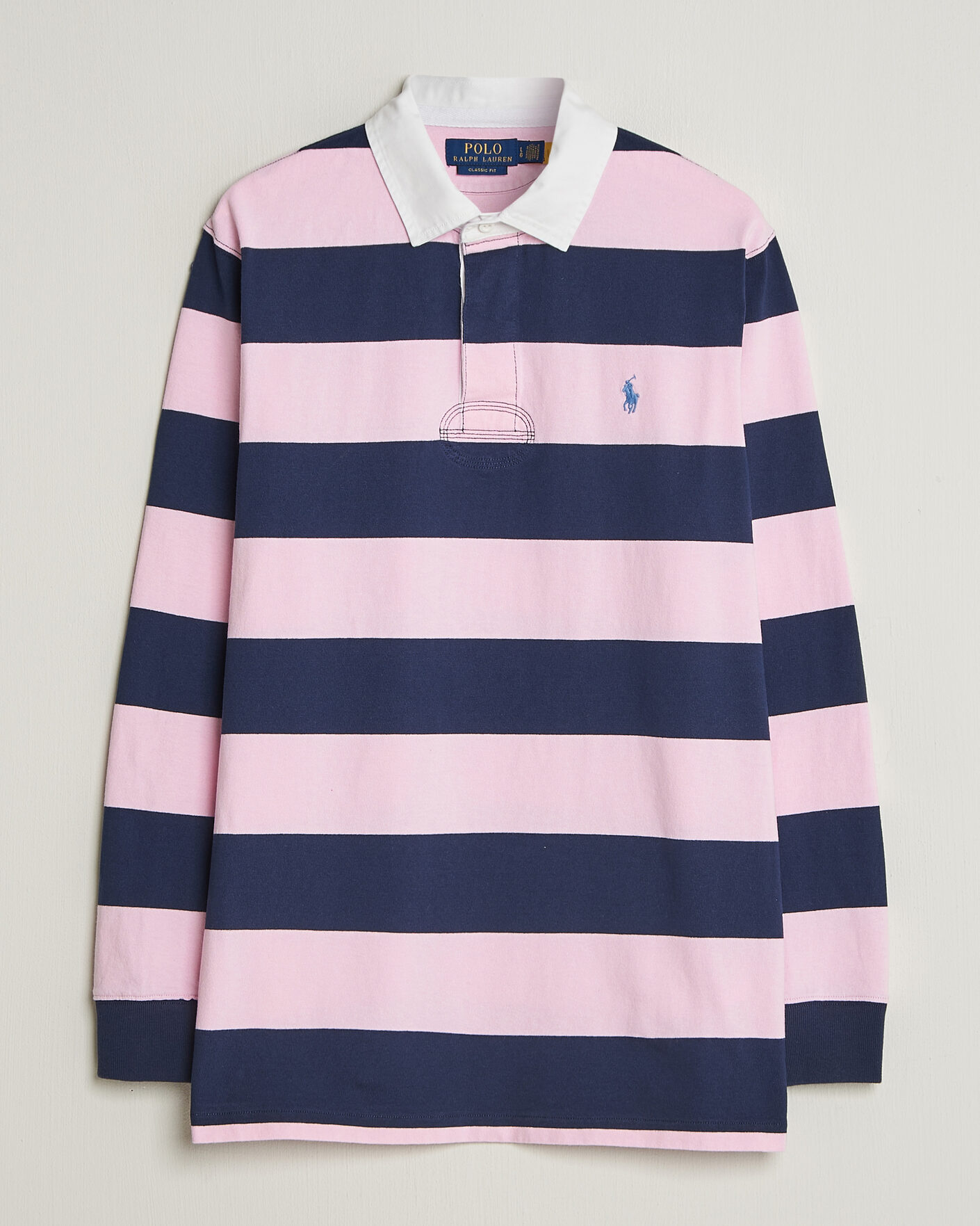 Hombres | Jerséis y prendas de punto | Polo Ralph Lauren | Jersey Striped Rugger Carmel Pink/Newport Navy