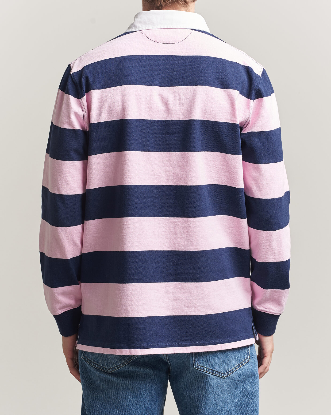 Hombres | Jerséis y prendas de punto | Polo Ralph Lauren | Jersey Striped Rugger Carmel Pink/Newport Navy