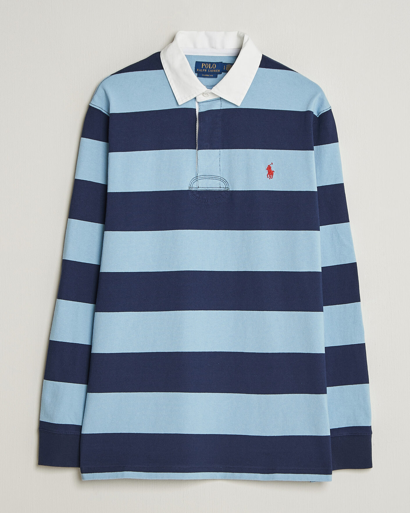Hombres | Jerséis y prendas de punto | Polo Ralph Lauren | Jersey Striped Rugger Powder Blue/Newport Navy