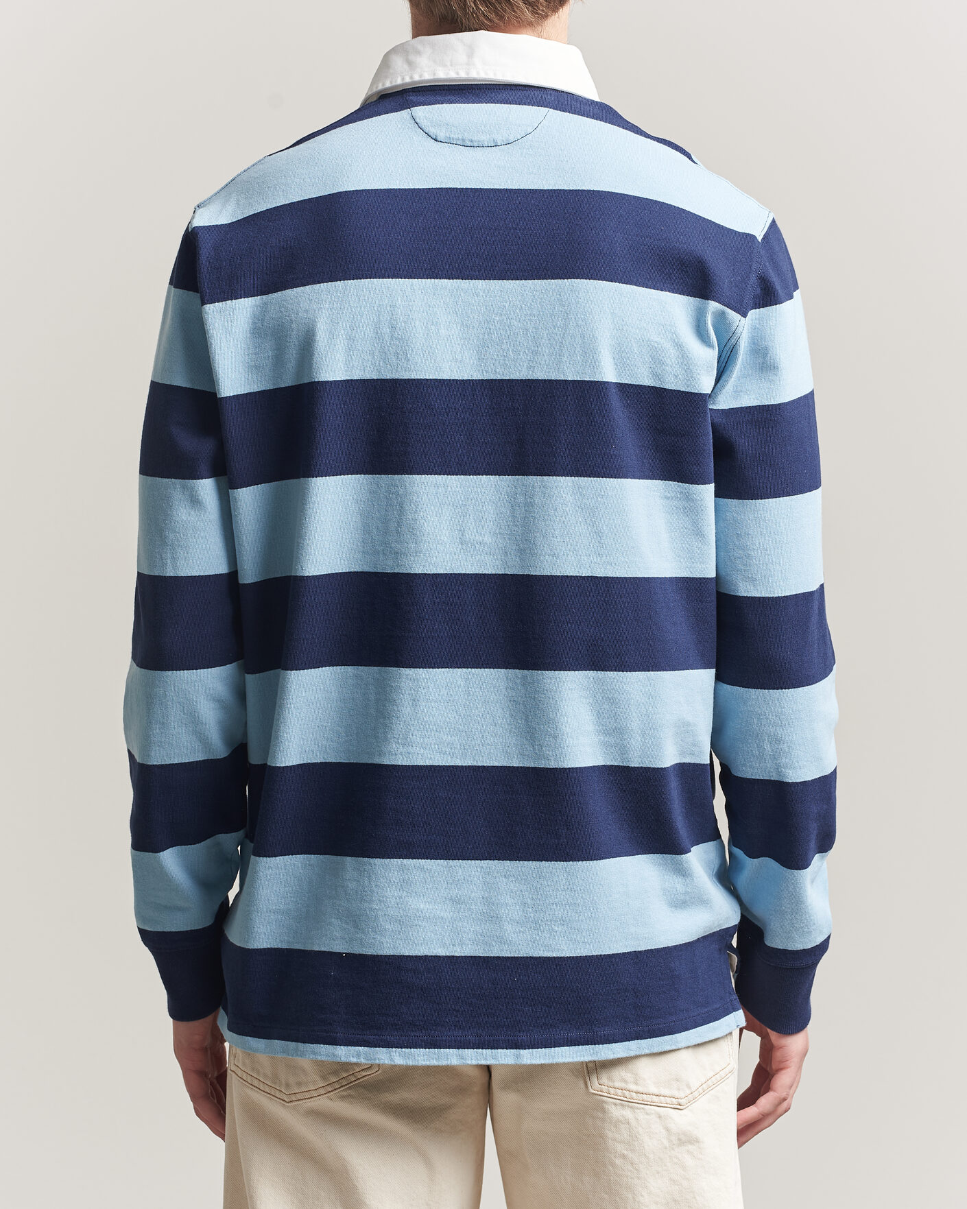 Hombres | Jerséis y prendas de punto | Polo Ralph Lauren | Jersey Striped Rugger Powder Blue/Newport Navy