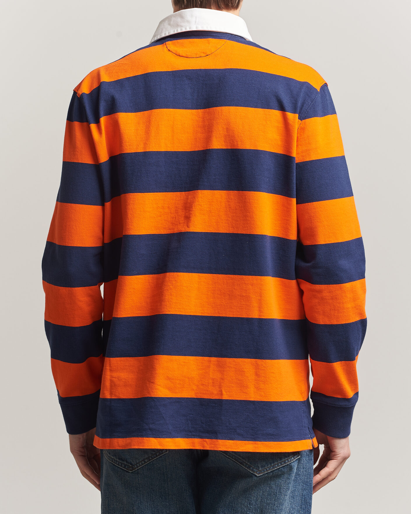 Hombres | Jerséis y prendas de punto | Polo Ralph Lauren | Jersey Striped Rugger Sailing Orange/Newport Navy