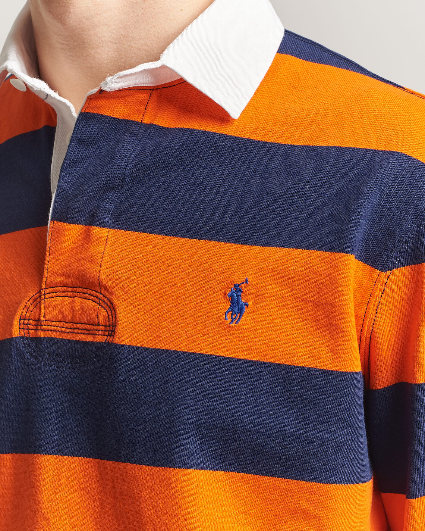 Hombres | Jerséis y prendas de punto | Polo Ralph Lauren | Jersey Striped Rugger Sailing Orange/Newport Navy