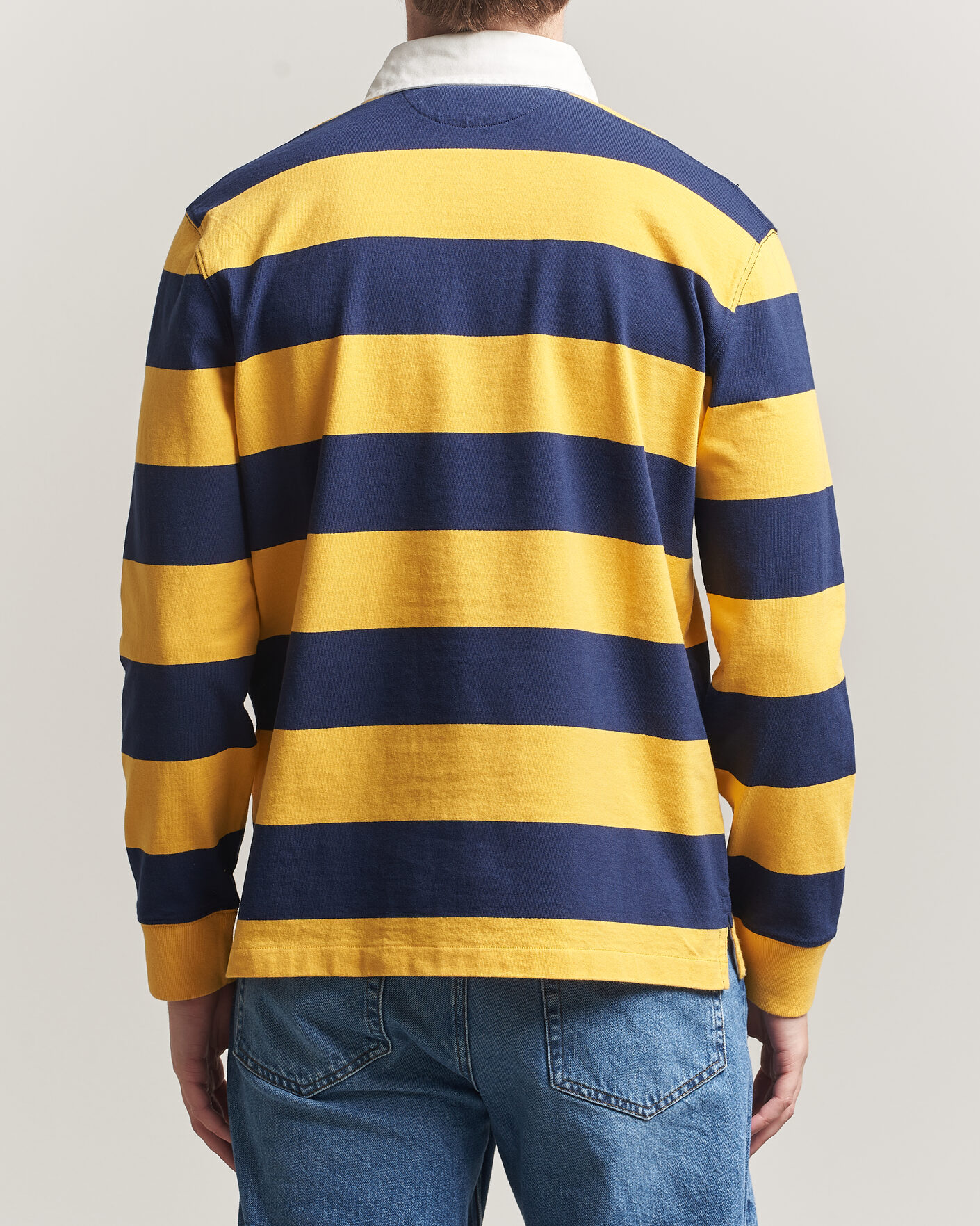 Hombres | Jerséis y prendas de punto | Polo Ralph Lauren | Jersey Striped Rugger Newport Navy/Gold