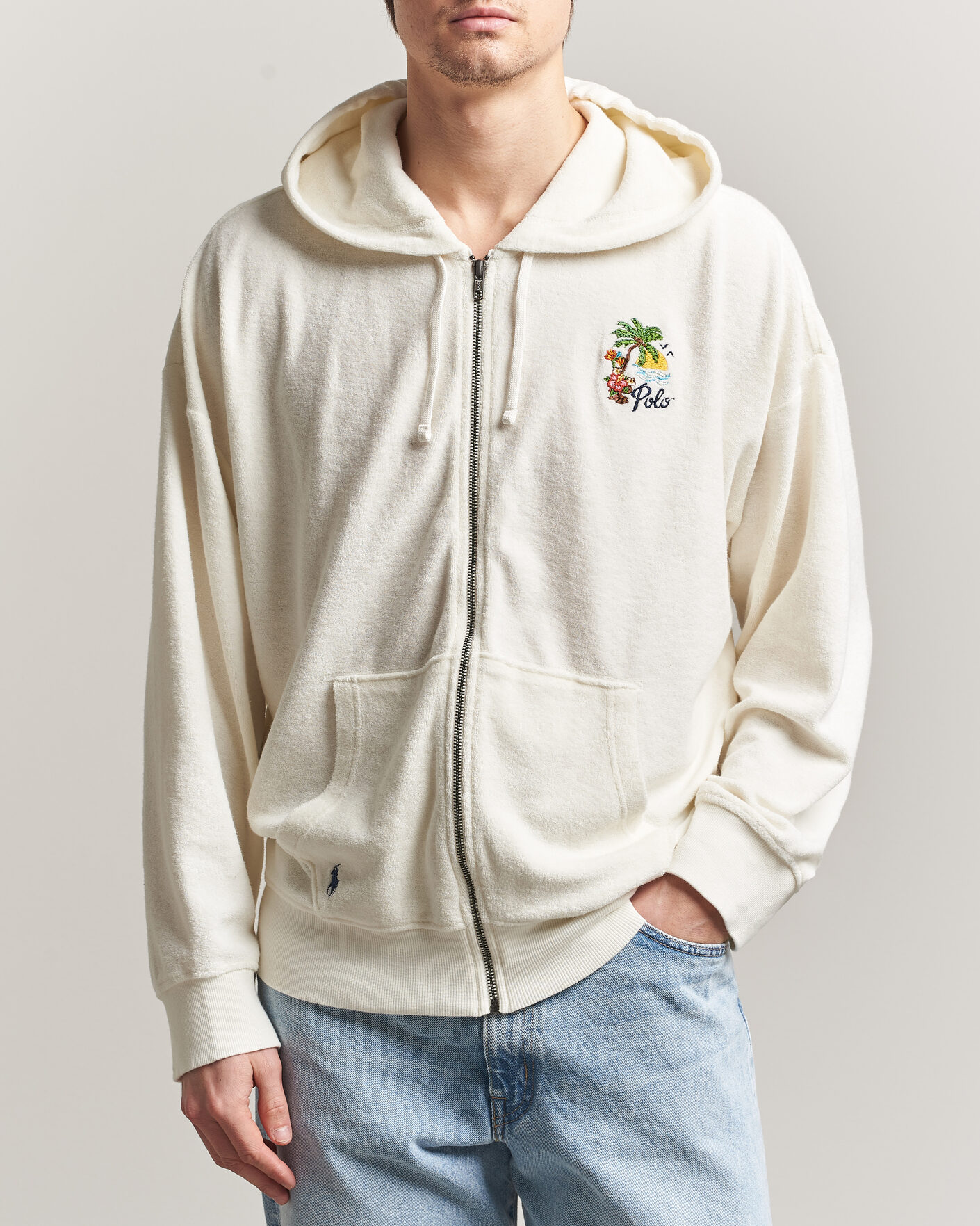 Hombres | Jerséis y prendas de punto | Polo Ralph Lauren | Cotton Terry Printed Full-Zip Hoodie Nevis