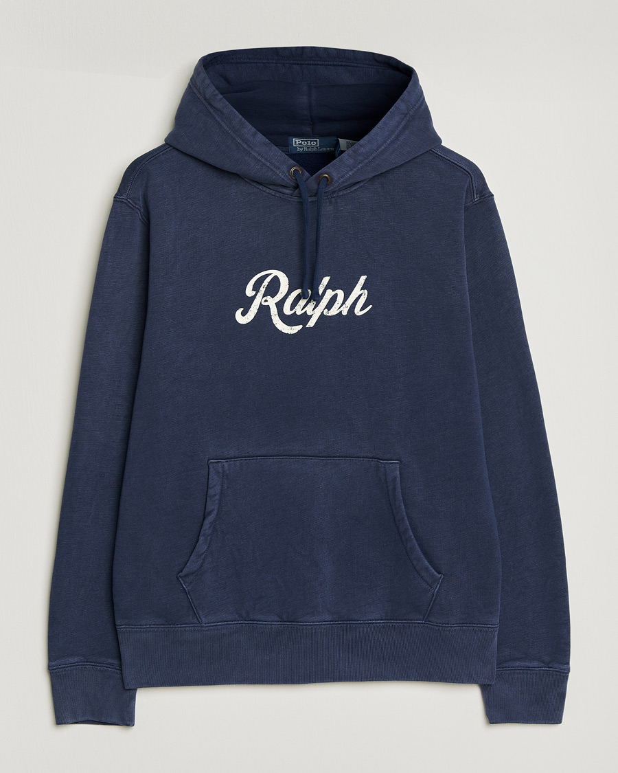 Hombres | Jerséis y prendas de punto | Polo Ralph Lauren | Vintage Fleece Logo Hoodie Dark Cobalt