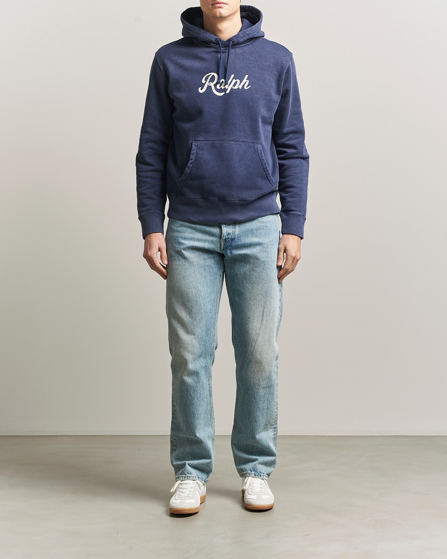 Hombres | Jerséis y prendas de punto | Polo Ralph Lauren | Vintage Fleece Logo Hoodie Dark Cobalt