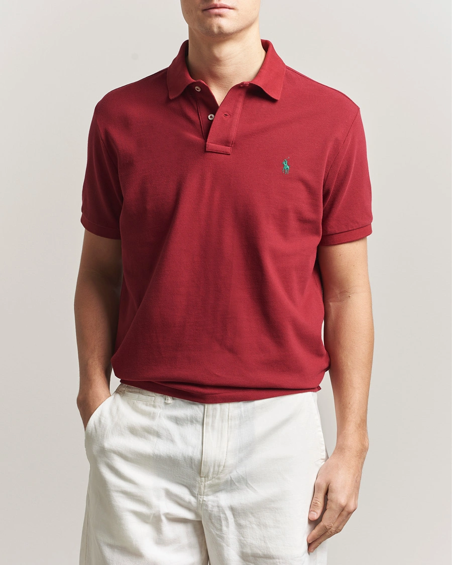 Hombres | Polos | Polo Ralph Lauren | Custom Slim Fit Polo Heritage Red