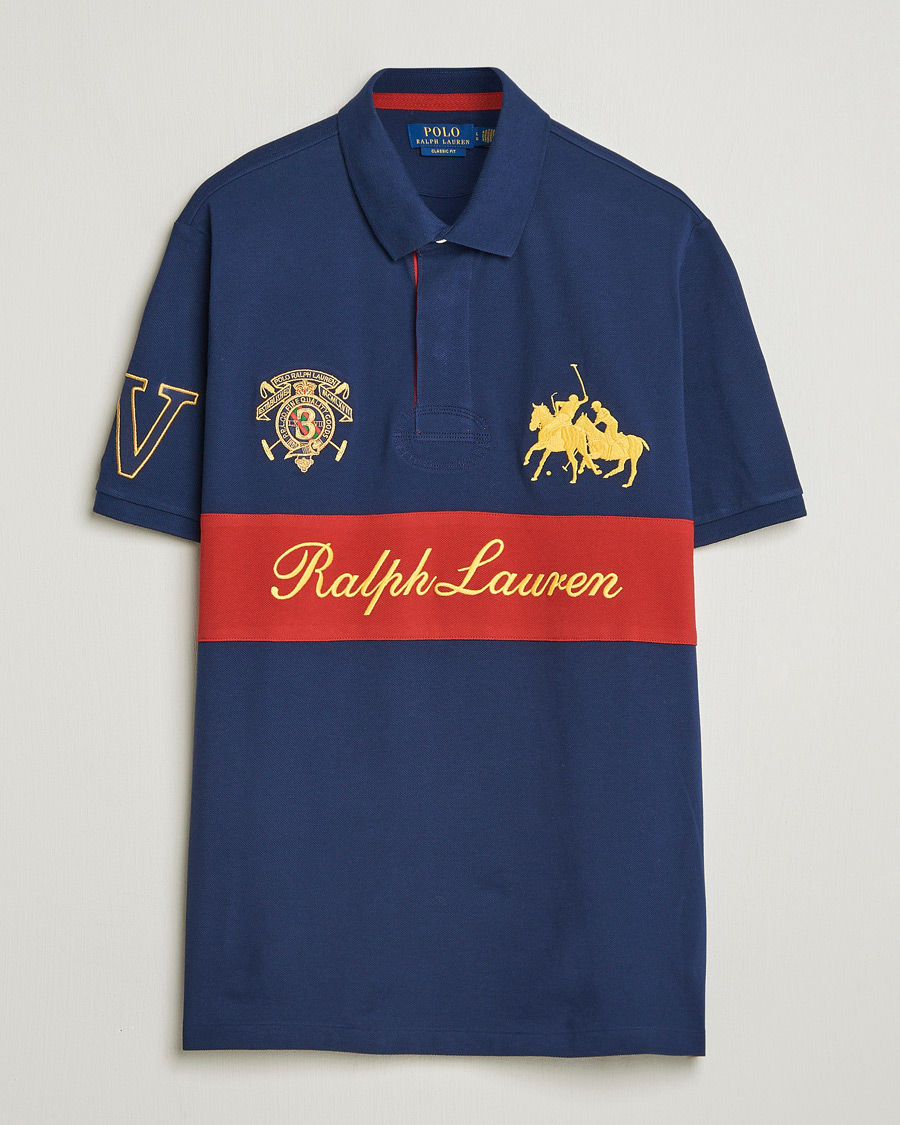 Hombres | Polos | Polo Ralph Lauren | Block Striped Polo Newport Navy