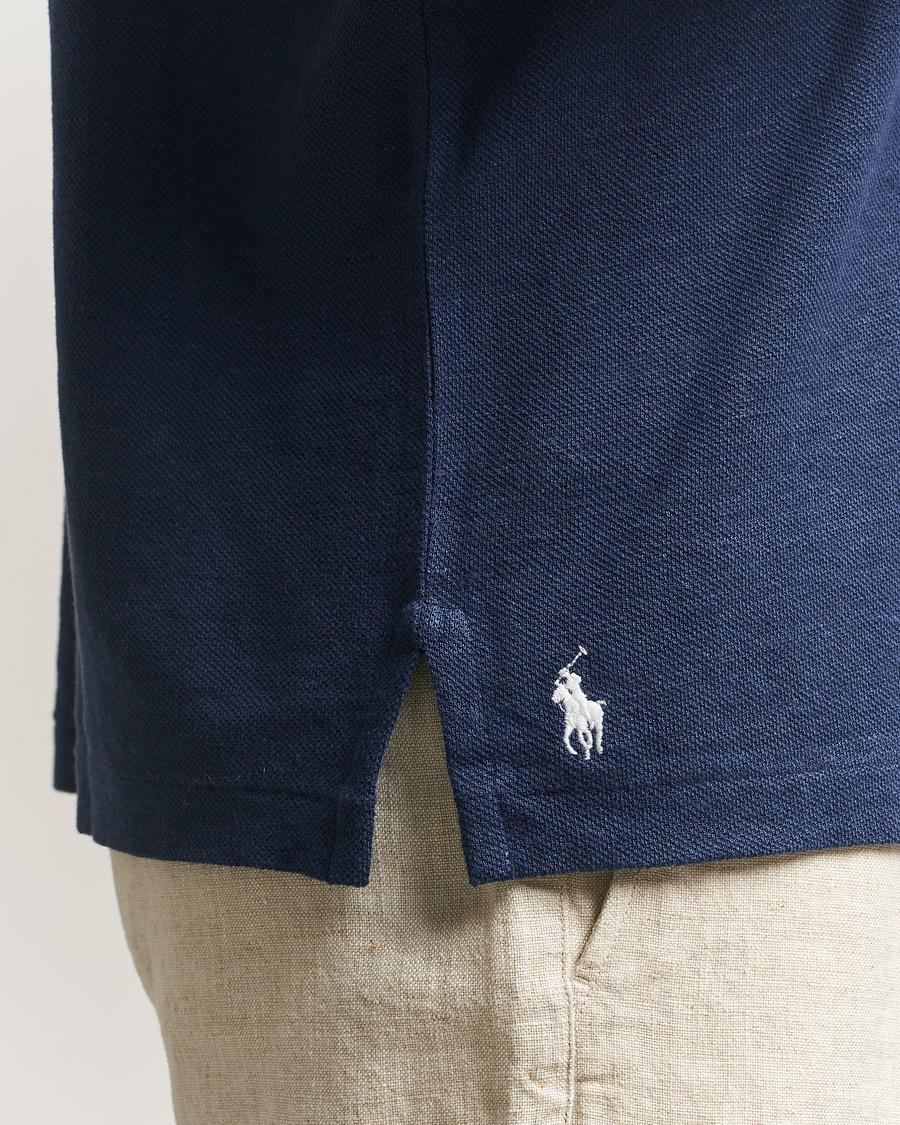 Hombres | Polos | Polo Ralph Lauren | Long Sleeve Linen Polo Newport Navy