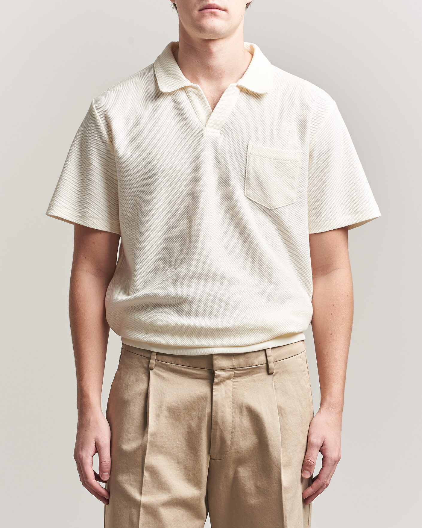 Hombres | Polos | Polo Ralph Lauren | Knitted Polo Pale Cream