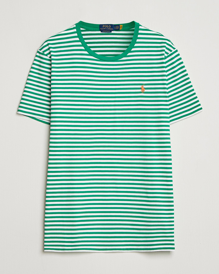 Hombres | Camisetas | Polo Ralph Lauren | Crew Neck Striped T-Shirt Billiard/White