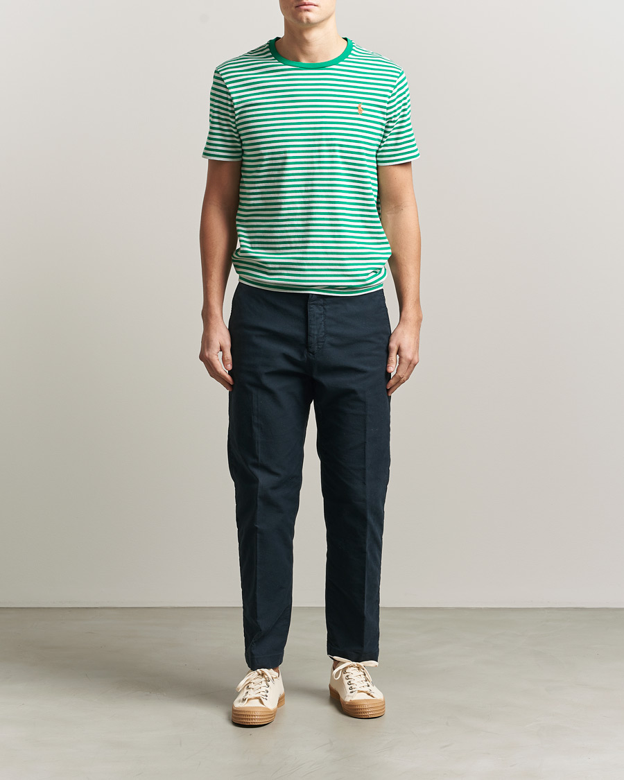 Hombres | Camisetas | Polo Ralph Lauren | Crew Neck Striped T-Shirt Billiard/White