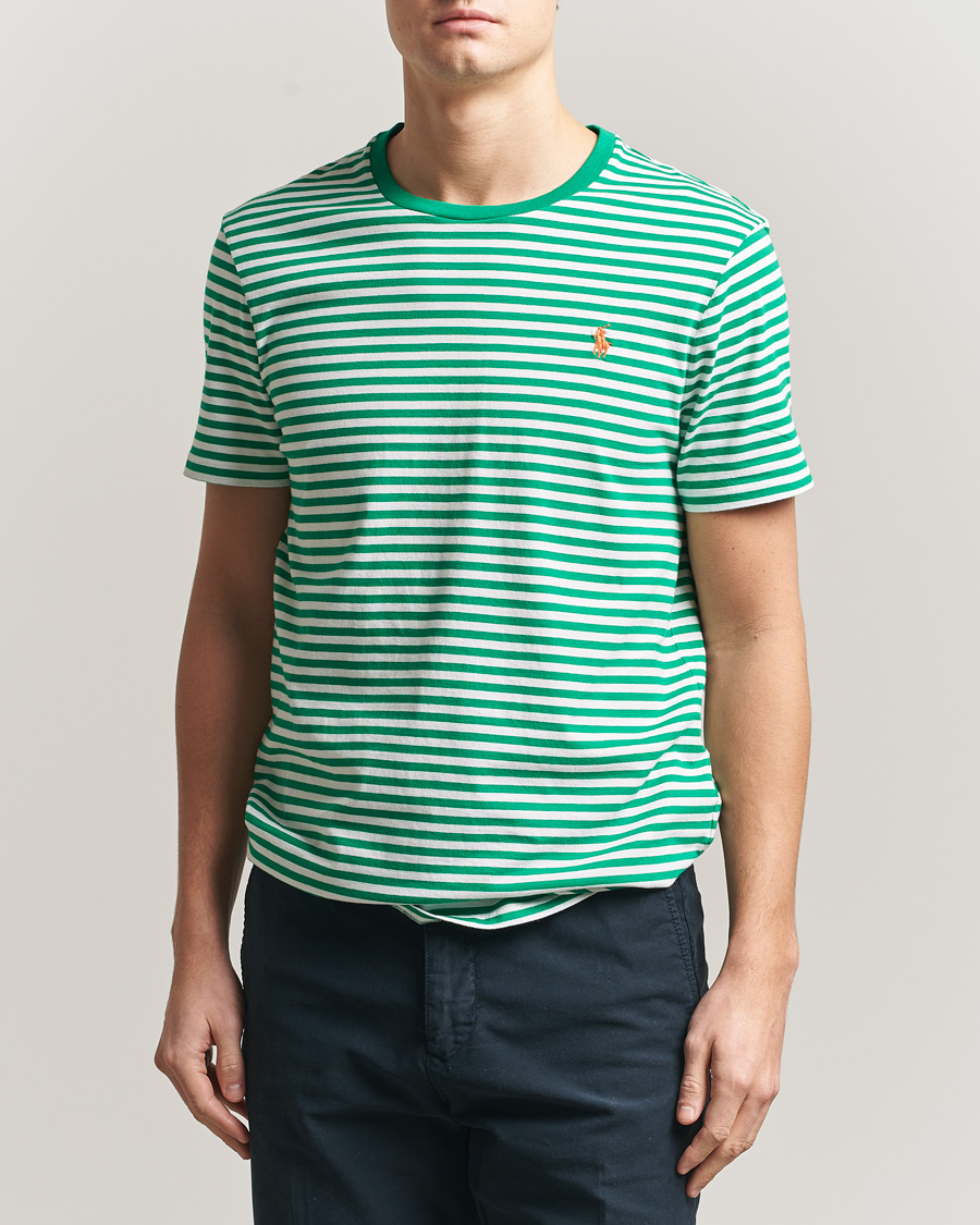 Hombres | Camisetas | Polo Ralph Lauren | Crew Neck Striped T-Shirt Billiard/White