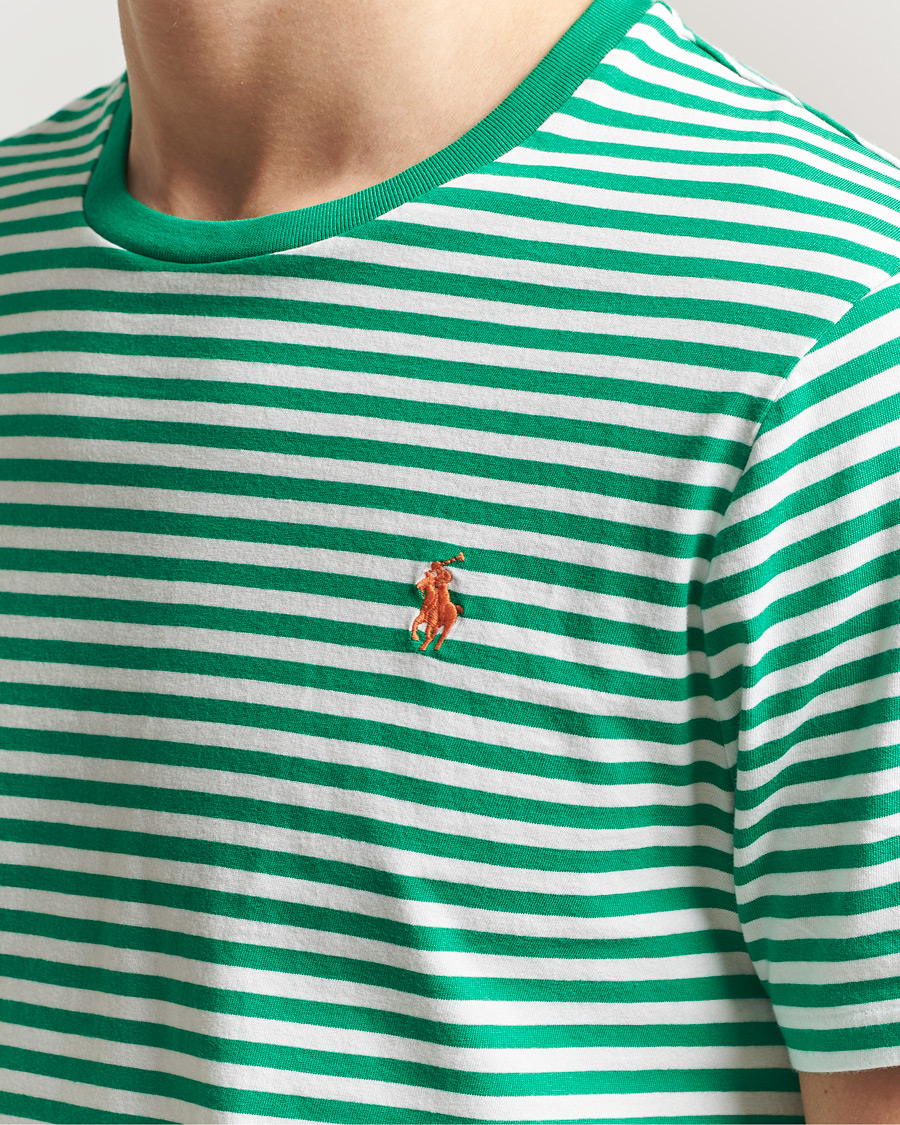 Hombres | Camisetas | Polo Ralph Lauren | Crew Neck Striped T-Shirt Billiard/White
