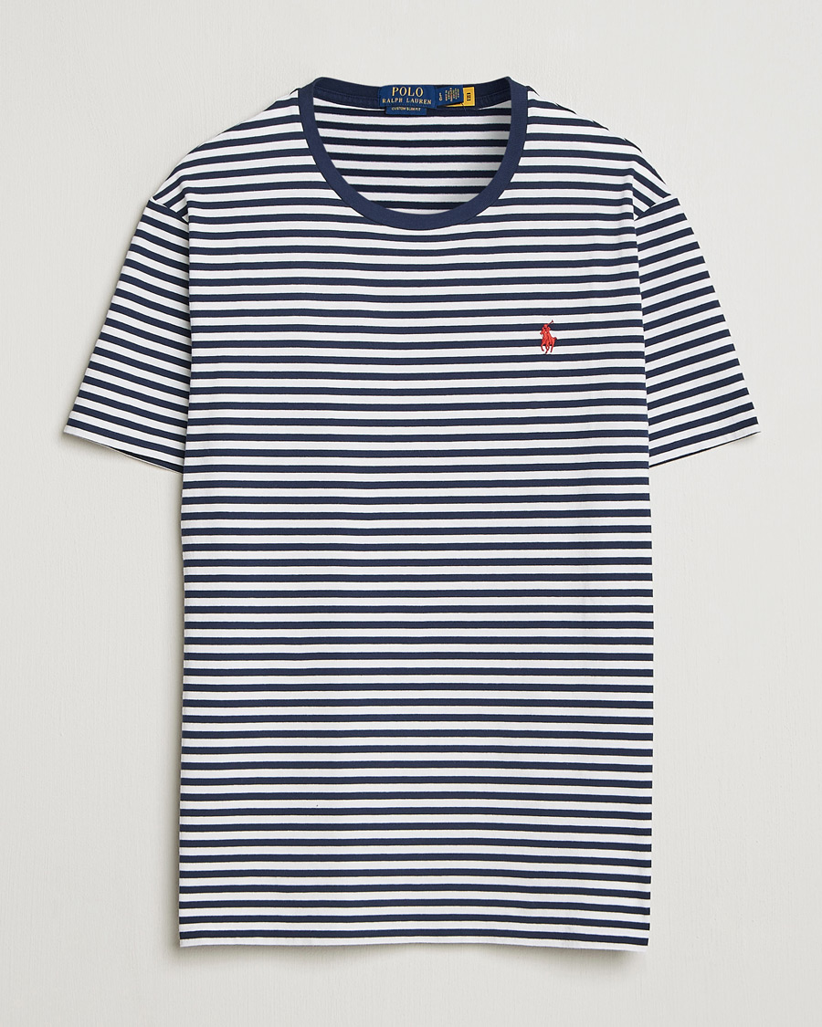 Hombres | Camisetas | Polo Ralph Lauren | Crew Neck Striped T-Shirt Newport Navy/White