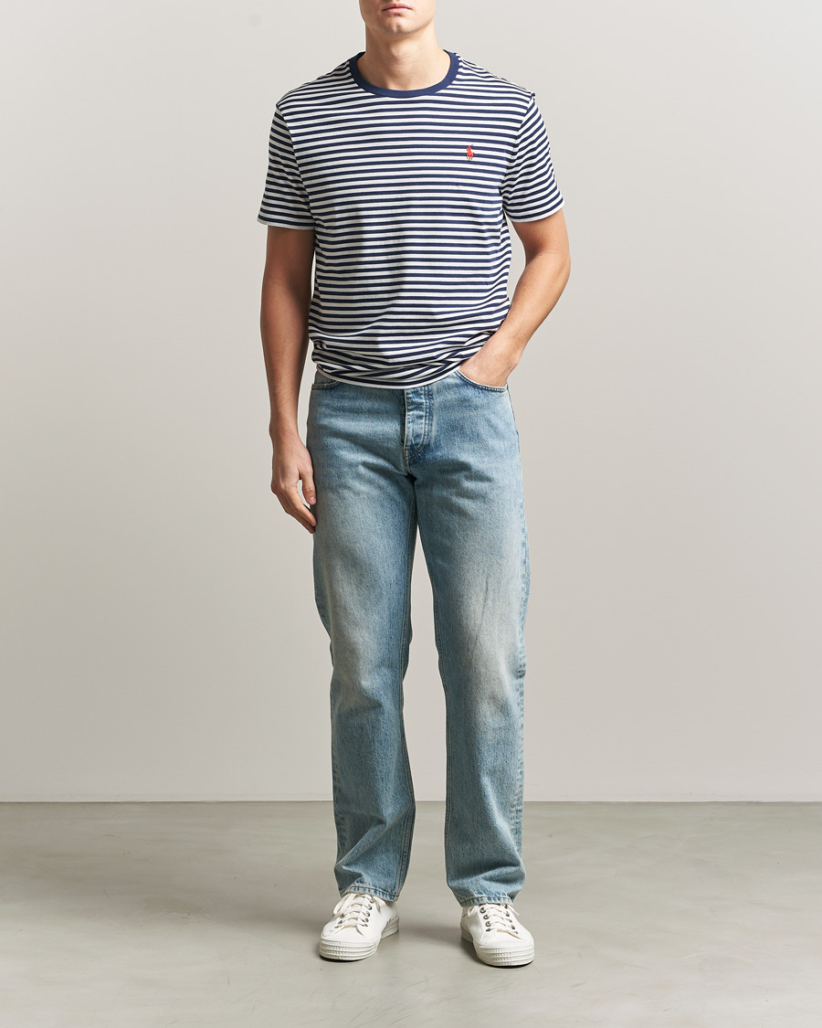 Hombres | Camisetas | Polo Ralph Lauren | Crew Neck Striped T-Shirt Newport Navy/White