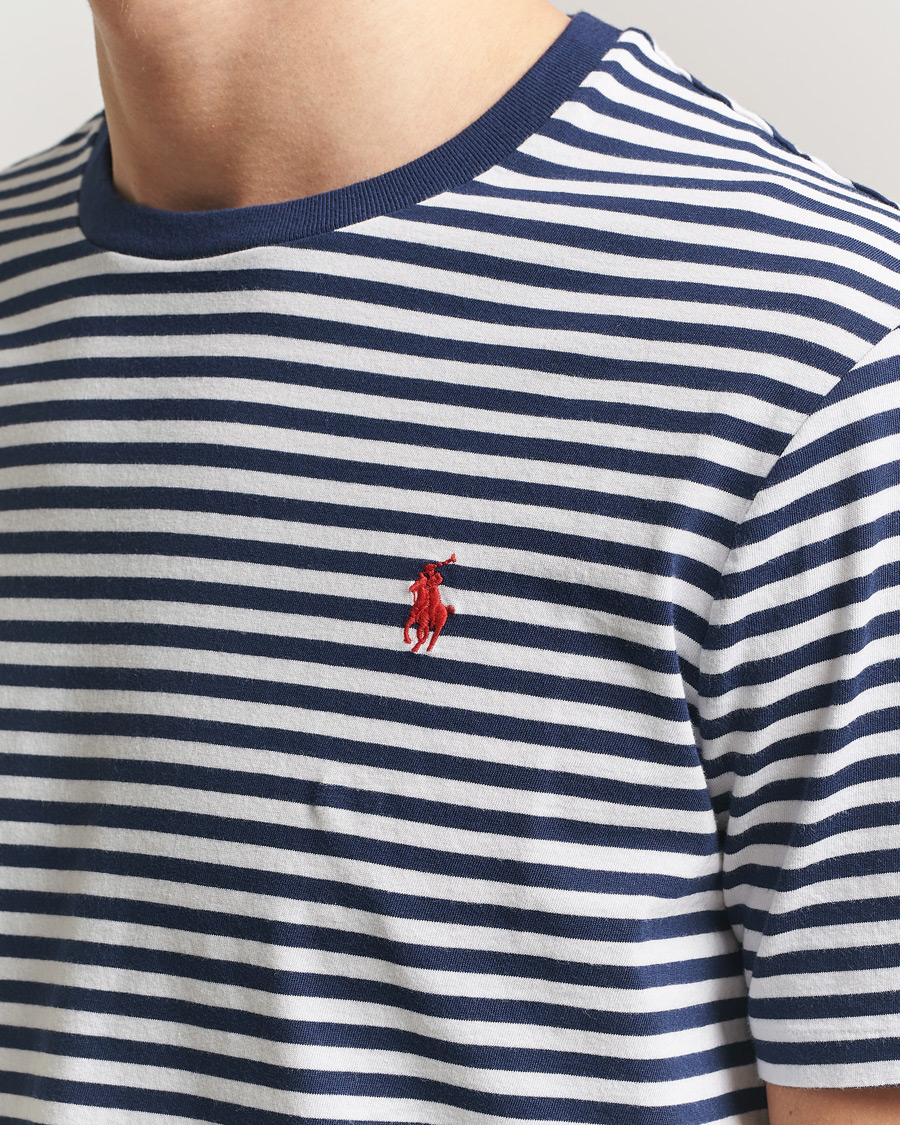 Hombres | Camisetas | Polo Ralph Lauren | Crew Neck Striped T-Shirt Newport Navy/White