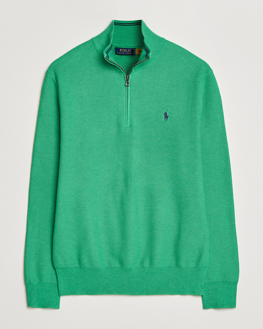 Hombres | Jerséis y prendas de punto | Polo Ralph Lauren | Textured Half Zip Palm Green Heather