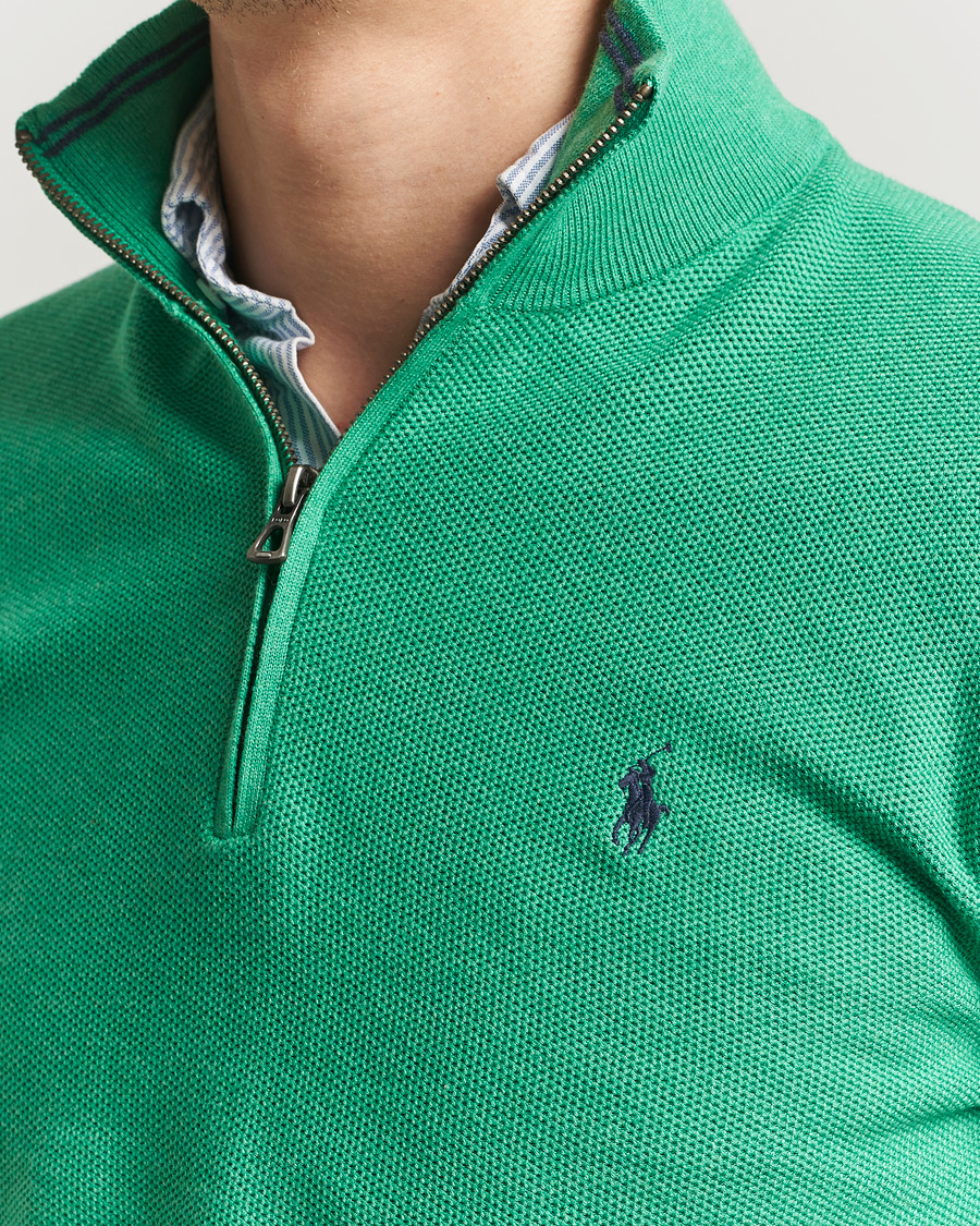 Hombres | Jerséis y prendas de punto | Polo Ralph Lauren | Textured Half Zip Palm Green Heather