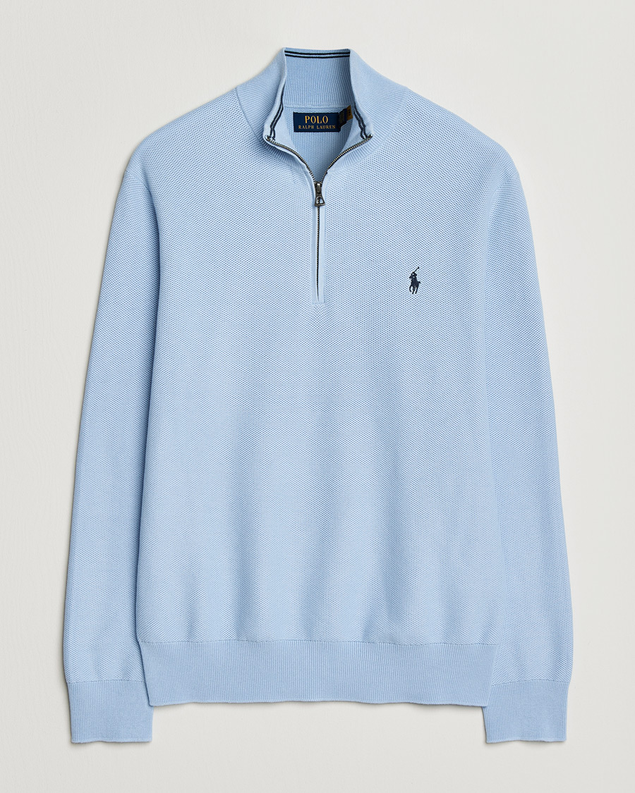Hombres | Jerséis y prendas de punto | Polo Ralph Lauren | Textured Half Zip Office Blue