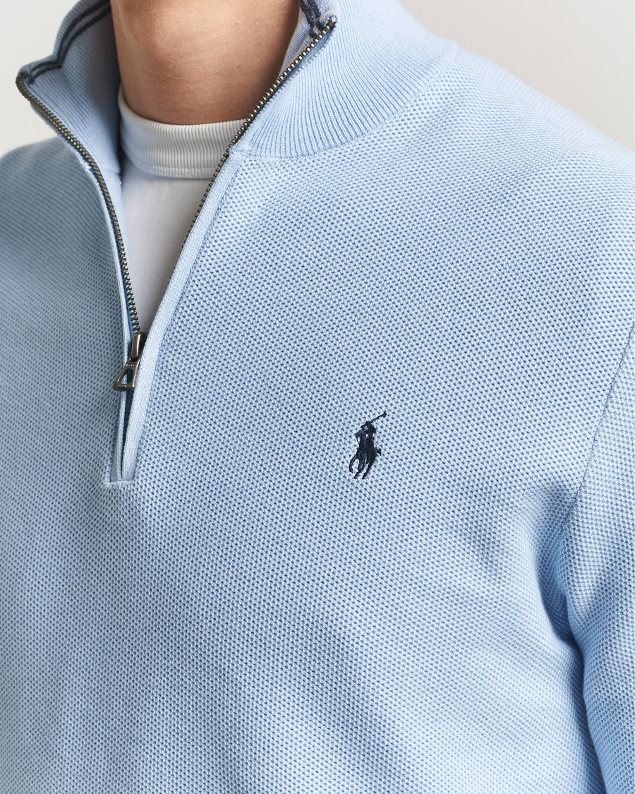 Hombres | Jerséis y prendas de punto | Polo Ralph Lauren | Textured Half Zip Office Blue