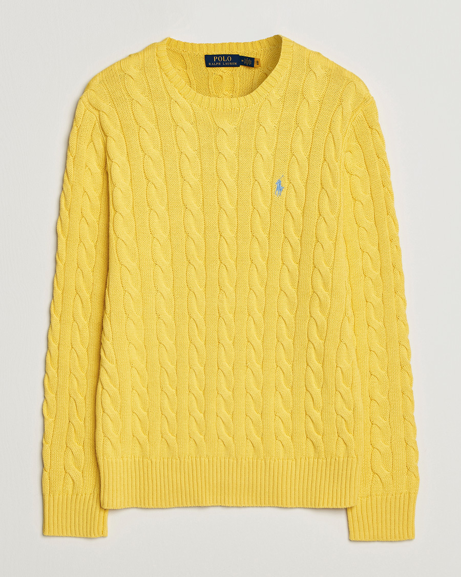 Hombres | Jerséis y prendas de punto | Polo Ralph Lauren | Cotton Cable Pullover Sunfish Yellow