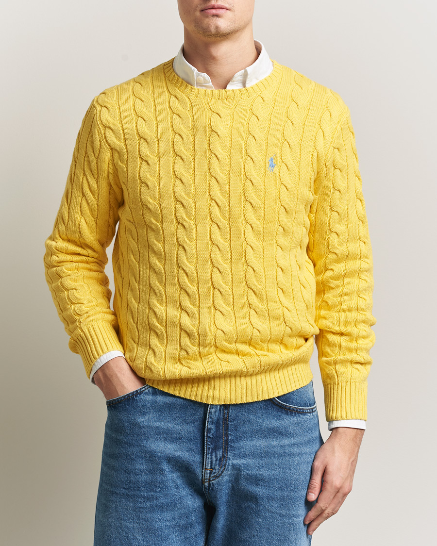 Hombres | Jerséis y prendas de punto | Polo Ralph Lauren | Cotton Cable Pullover Sunfish Yellow