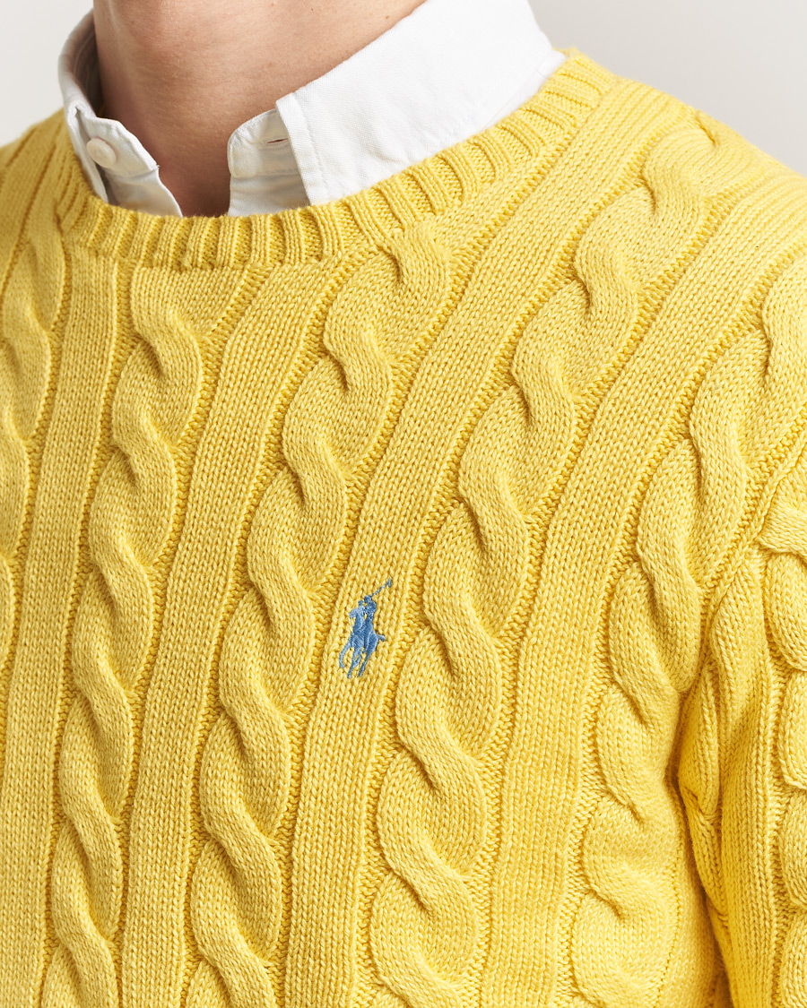 Hombres | Jerséis y prendas de punto | Polo Ralph Lauren | Cotton Cable Pullover Sunfish Yellow
