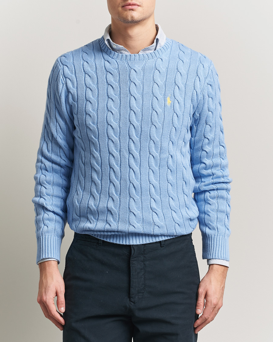 Hombres | Jerséis y prendas de punto | Polo Ralph Lauren | Cotton Cable Pullover Austin Blue
