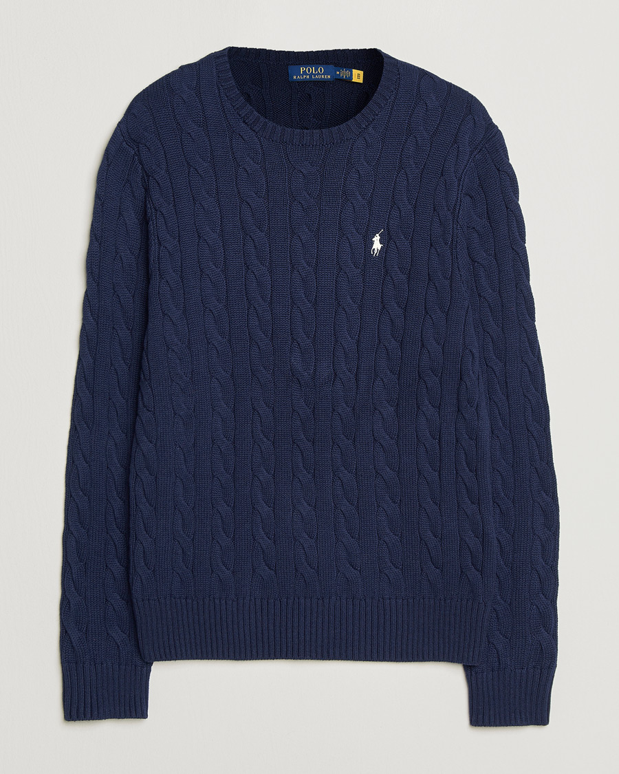 Hombres | Jerséis y prendas de punto | Polo Ralph Lauren | Cotton Cable Pullover Bright Navy