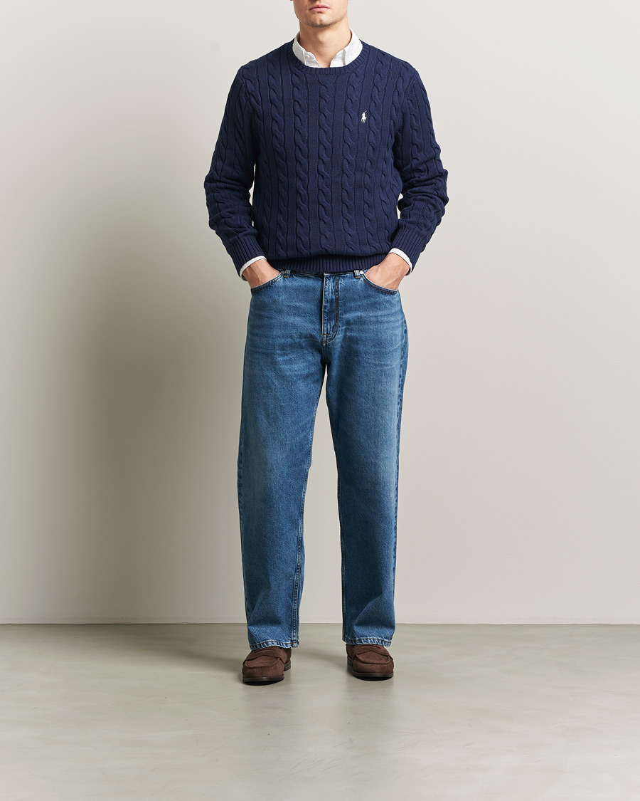 Hombres | Jerséis y prendas de punto | Polo Ralph Lauren | Cotton Cable Pullover Bright Navy