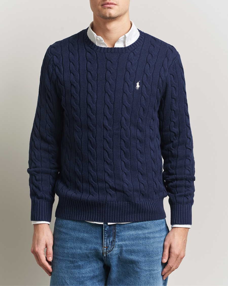 Hombres | Jerséis y prendas de punto | Polo Ralph Lauren | Cotton Cable Pullover Bright Navy