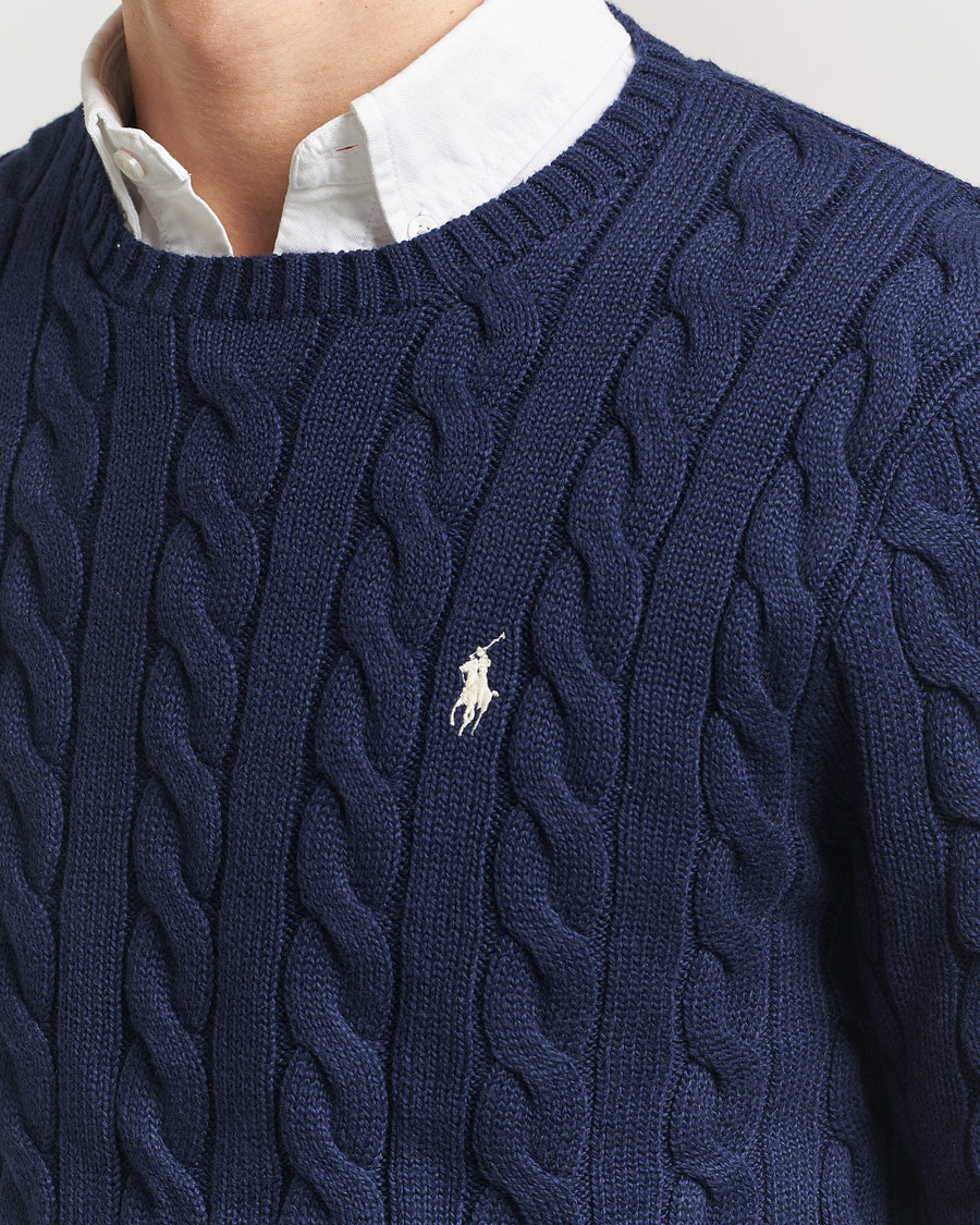 Hombres | Jerséis y prendas de punto | Polo Ralph Lauren | Cotton Cable Pullover Bright Navy