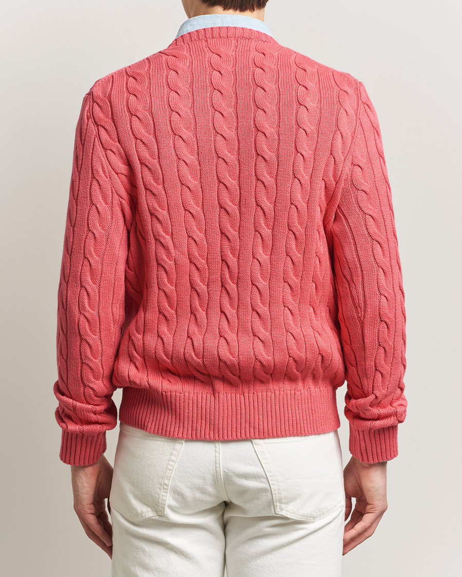 Hombres | Jerséis y prendas de punto | Polo Ralph Lauren | Cotton Cable Pullover Pale Red
